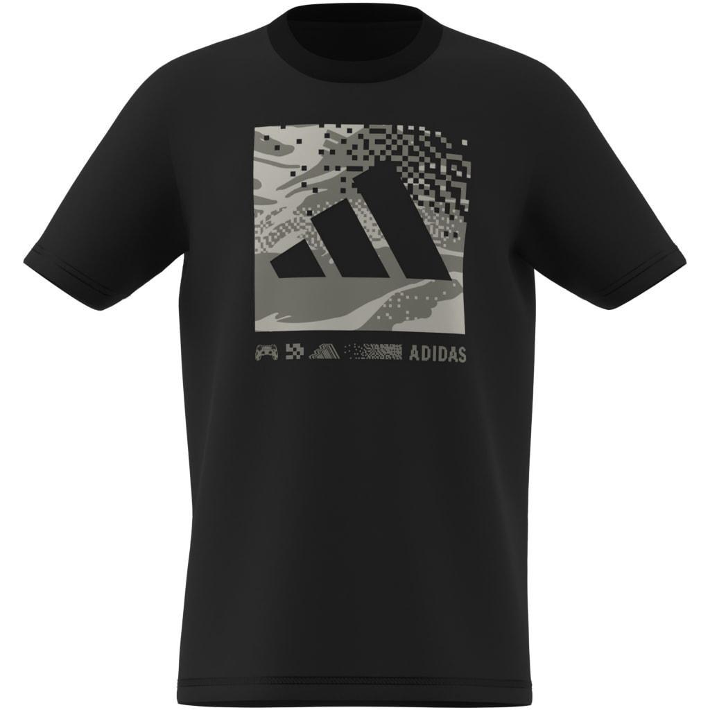 Kids Unisex Camo Graphic T-Shirt, Black, A901_ONE, large image number 8