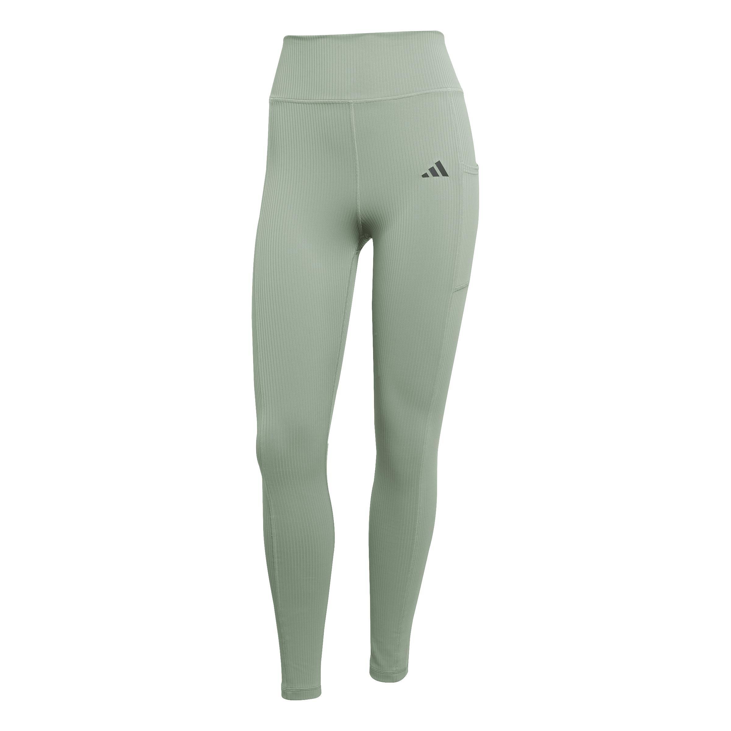 Optime Rib 7/8 Leggings, Green, A901_ONE, large image number 0