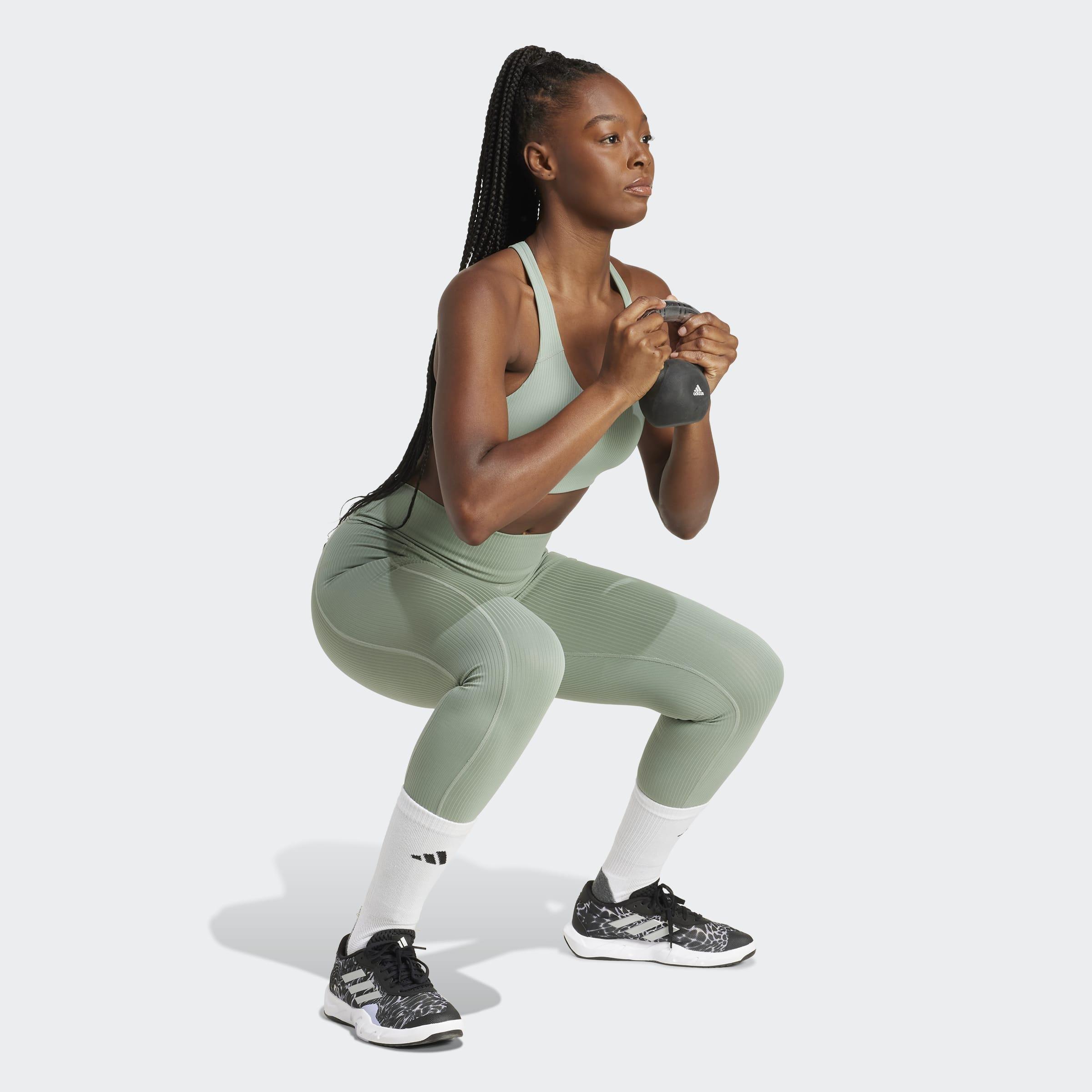 Optime Rib 7/8 Leggings, Green, A901_ONE, large image number 13