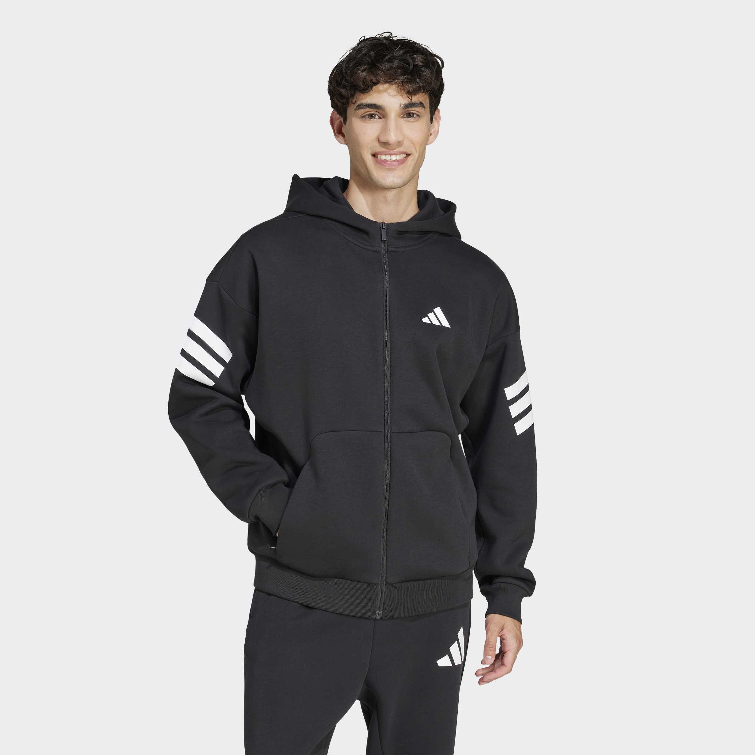 Future Icons 3-Stripes Full-Zip Hoodie, Black, A901_ONE, large image number 4