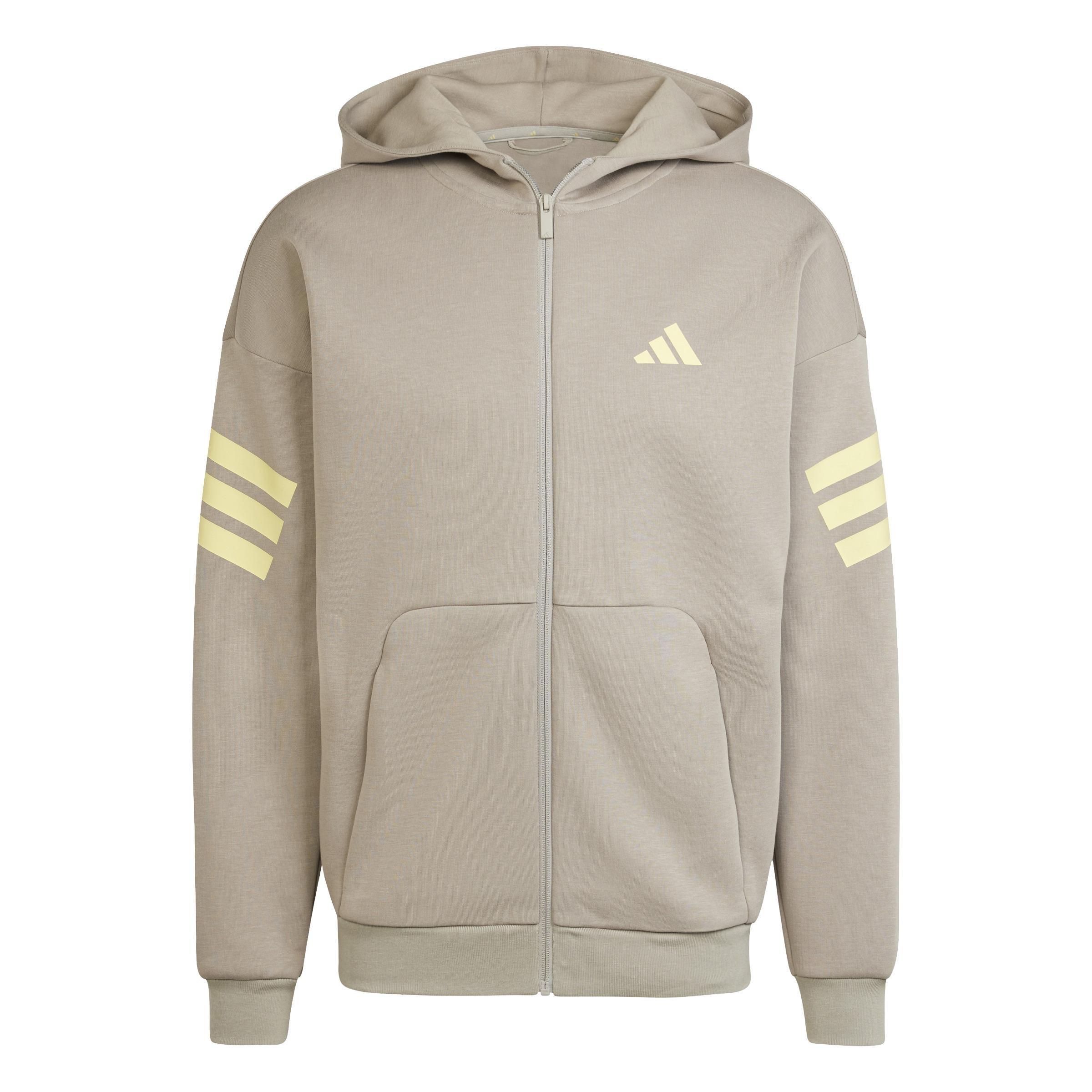 Future Icons 3-Stripes Full-Zip Hoodie, Beige, A901_ONE, large image number 0