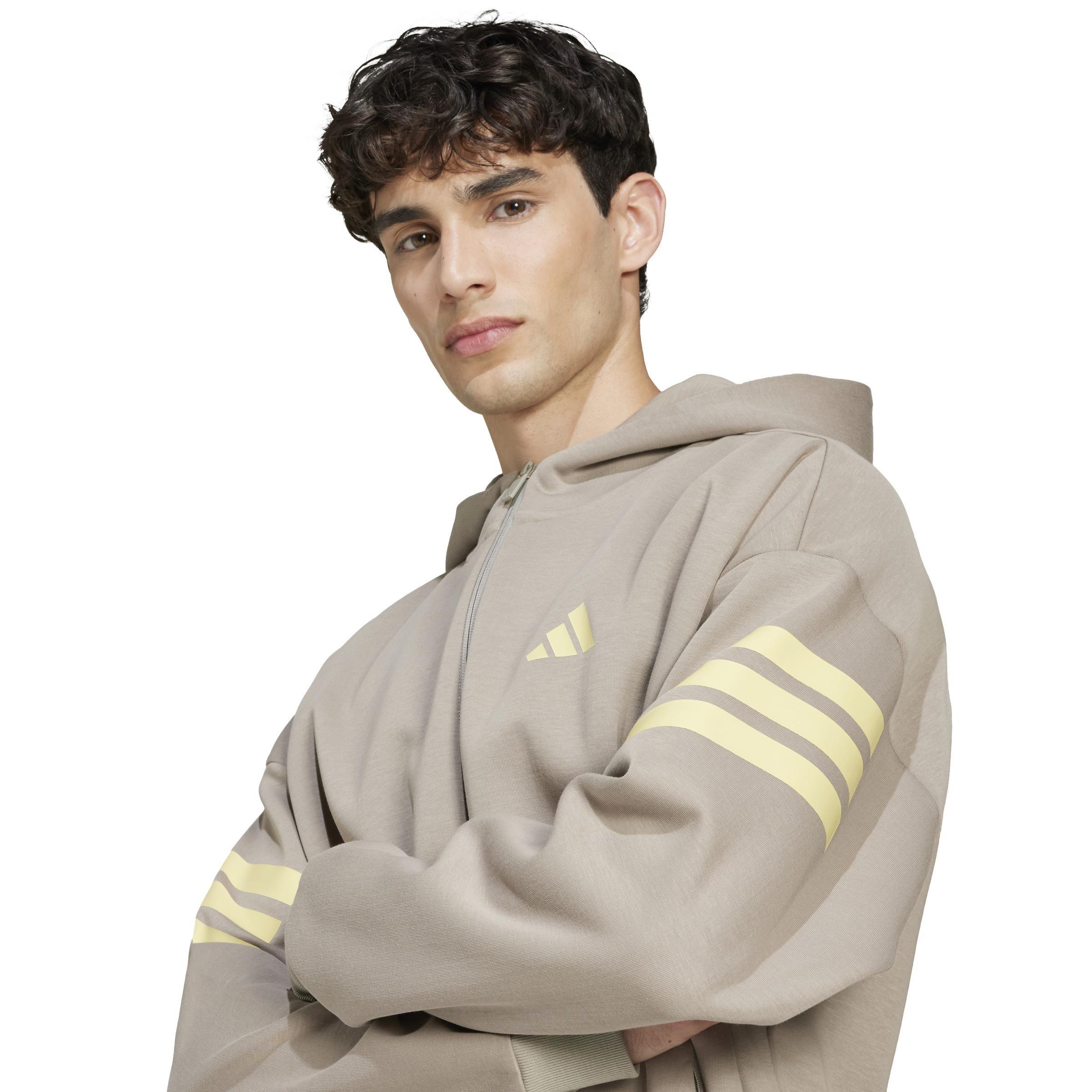 Future Icons 3-Stripes Full-Zip Hoodie, Beige, A901_ONE, large image number 3