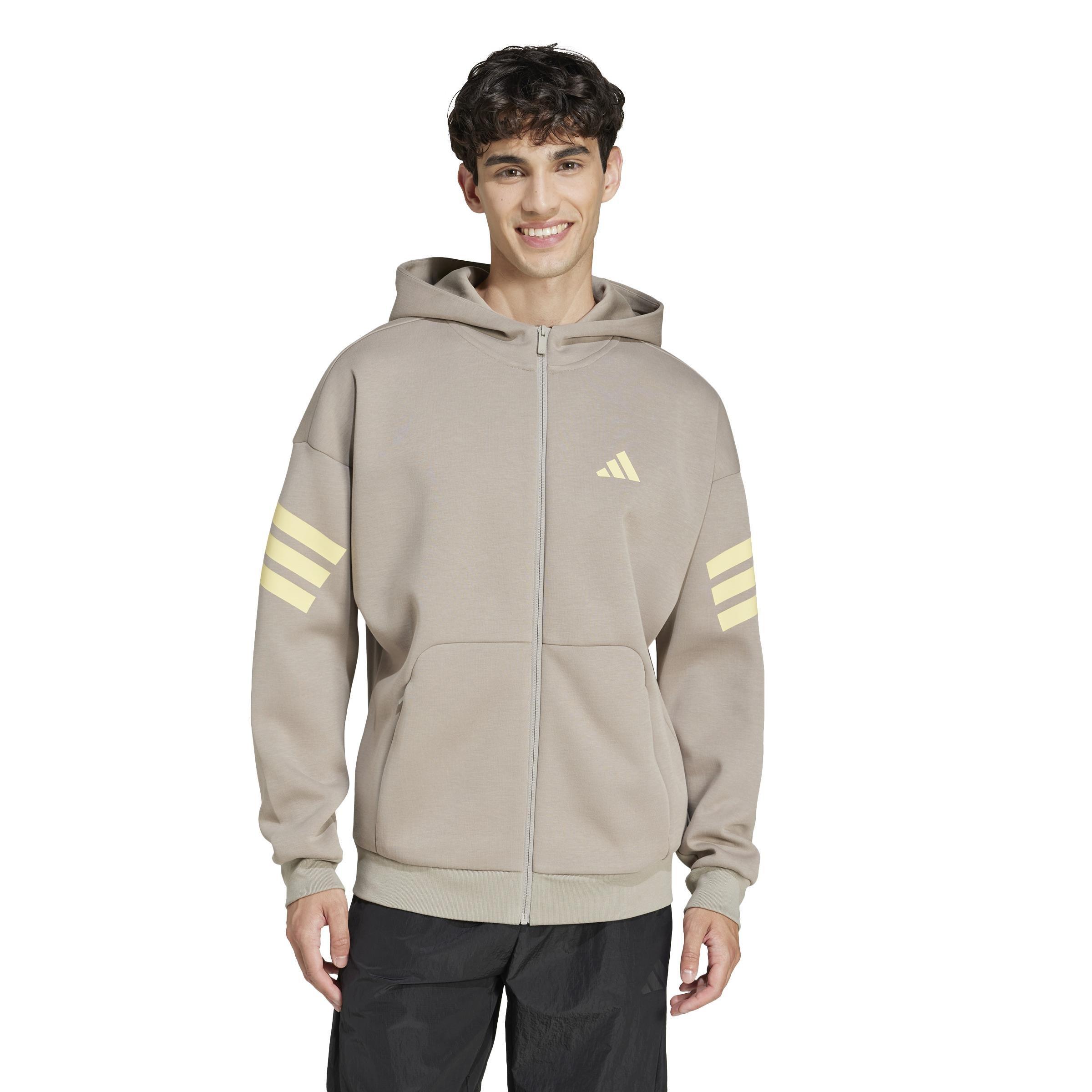 Future Icons 3-Stripes Full-Zip Hoodie, Beige, A901_ONE, large image number 8