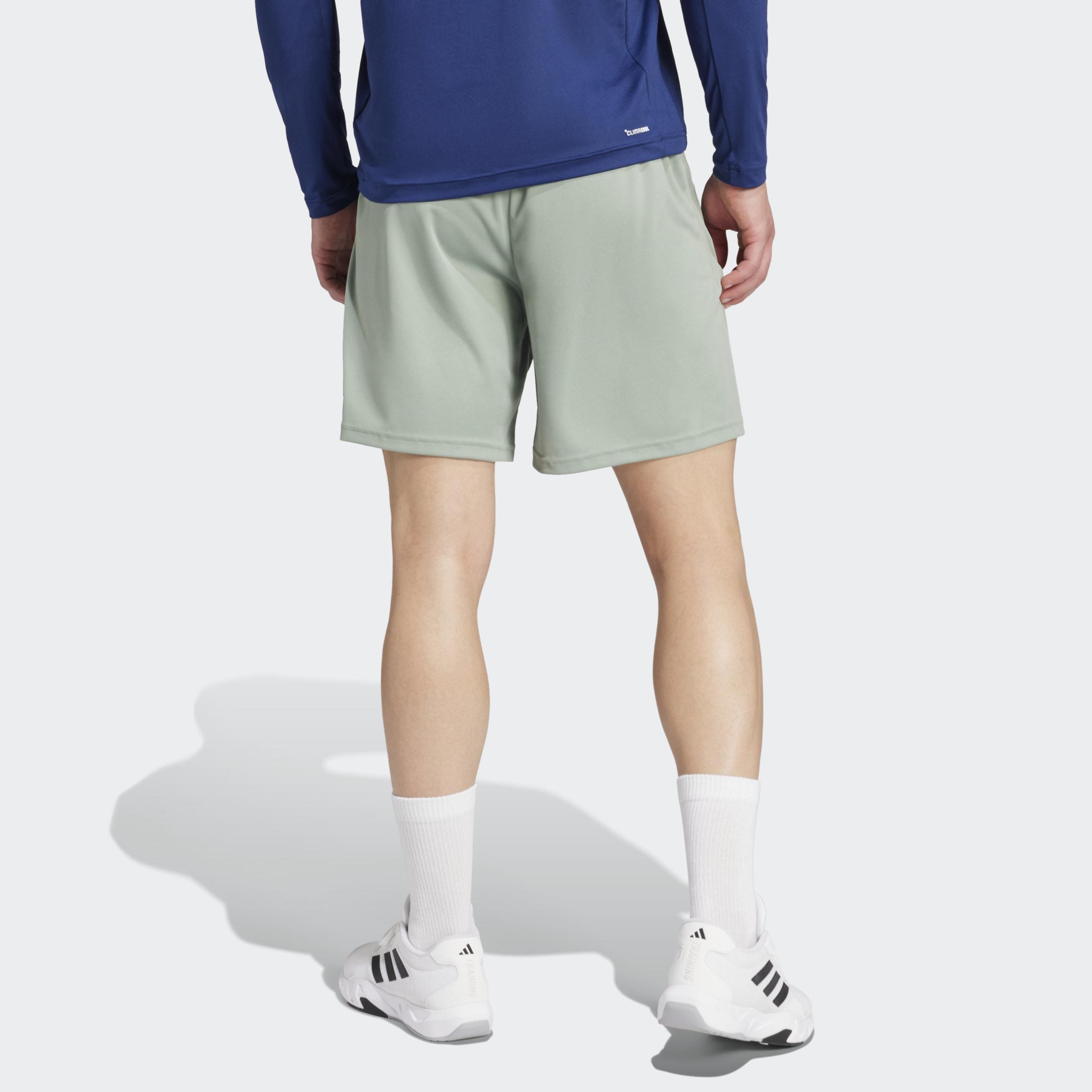Train Essentials Logo Training Shorts, Green, A901_ONE, medium