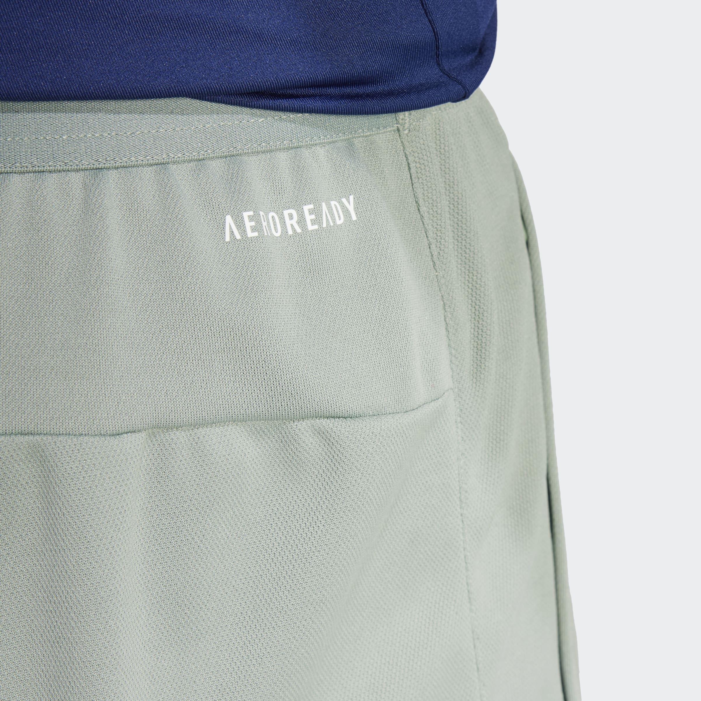 Train Essentials Logo Training Shorts, Green, A901_ONE, medium