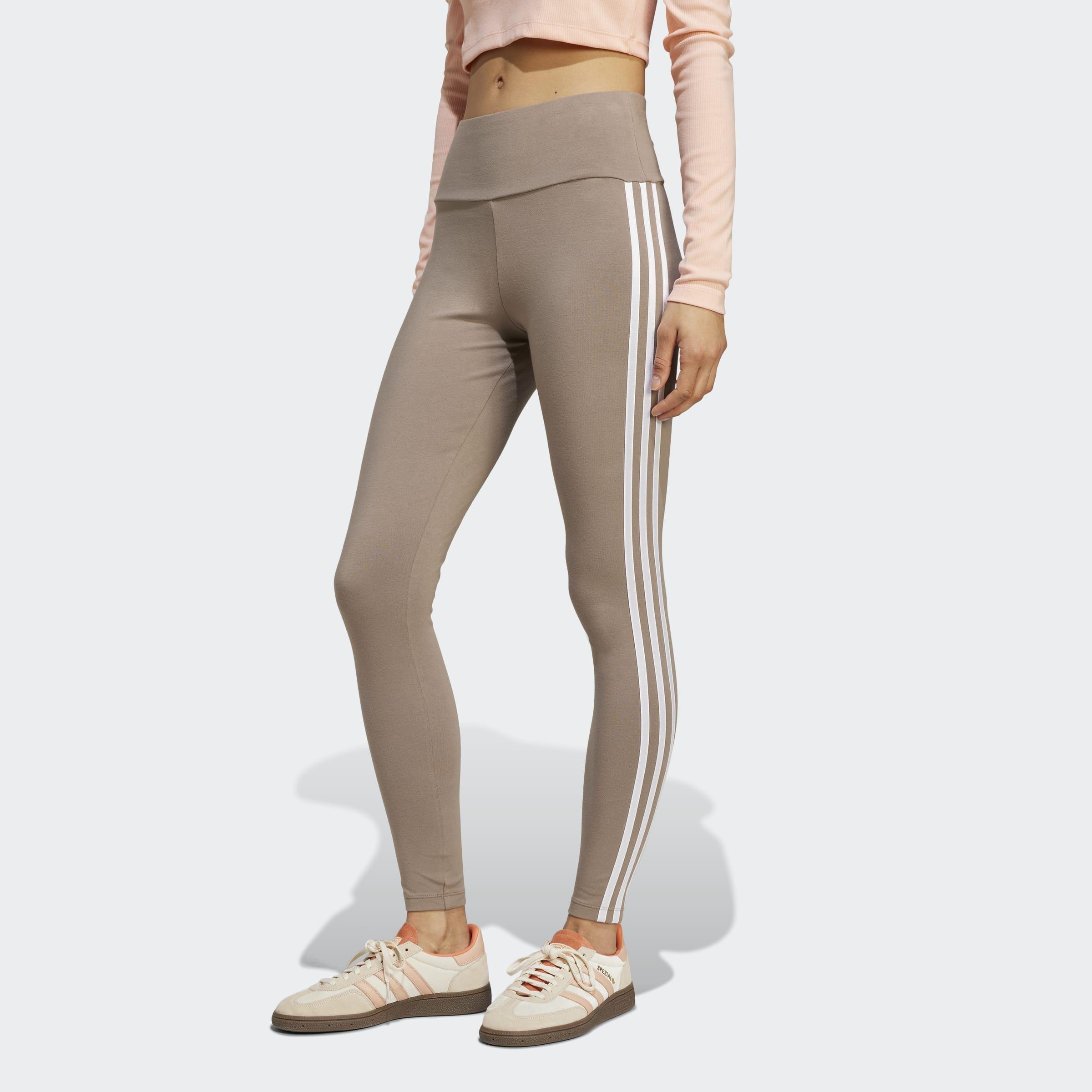 3-Stripes Leggings, Brown, A901_ONE, large image number 4
