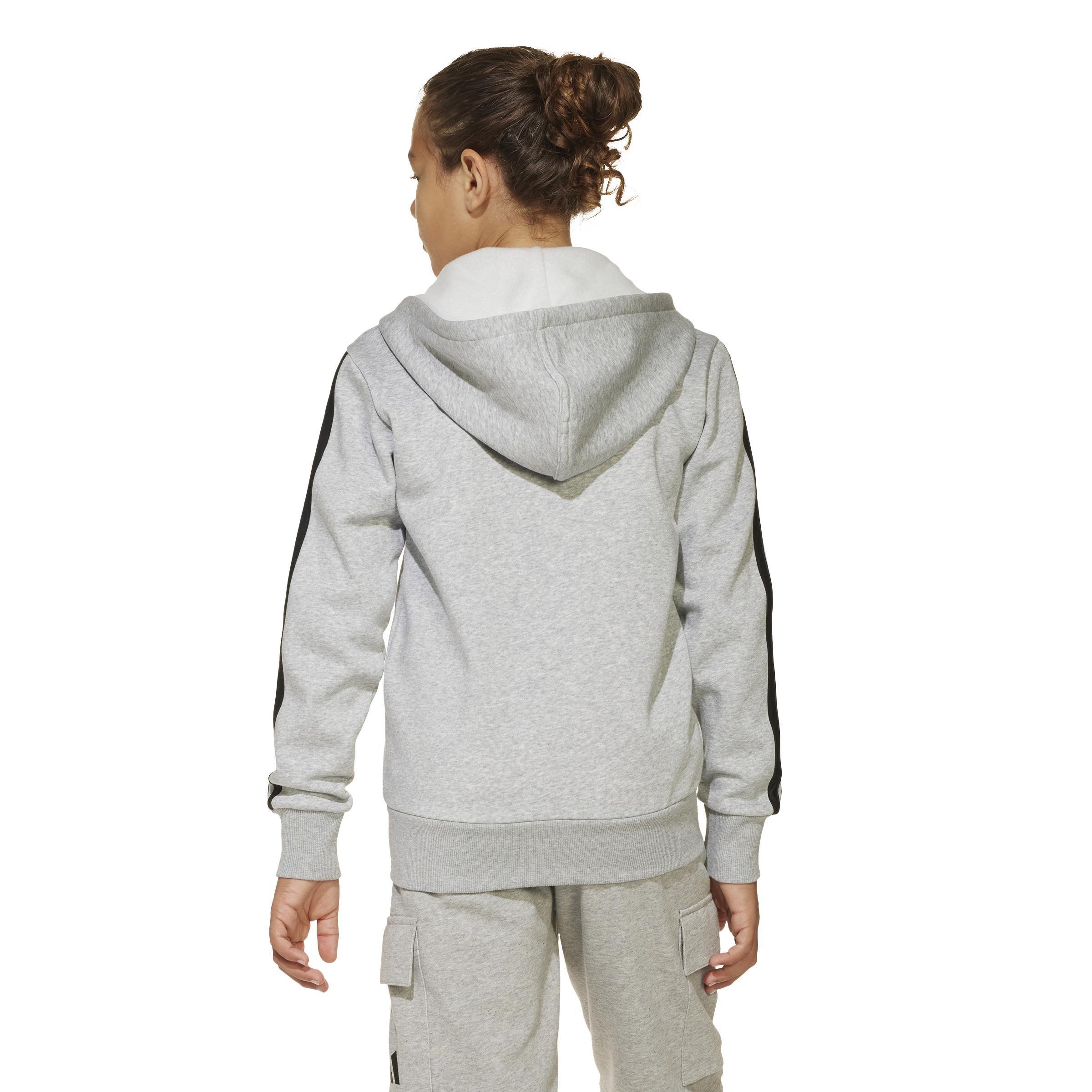 Kids Unisex Essentials Full-Zip Hoodie, Grey, A901_ONE, large image number 3