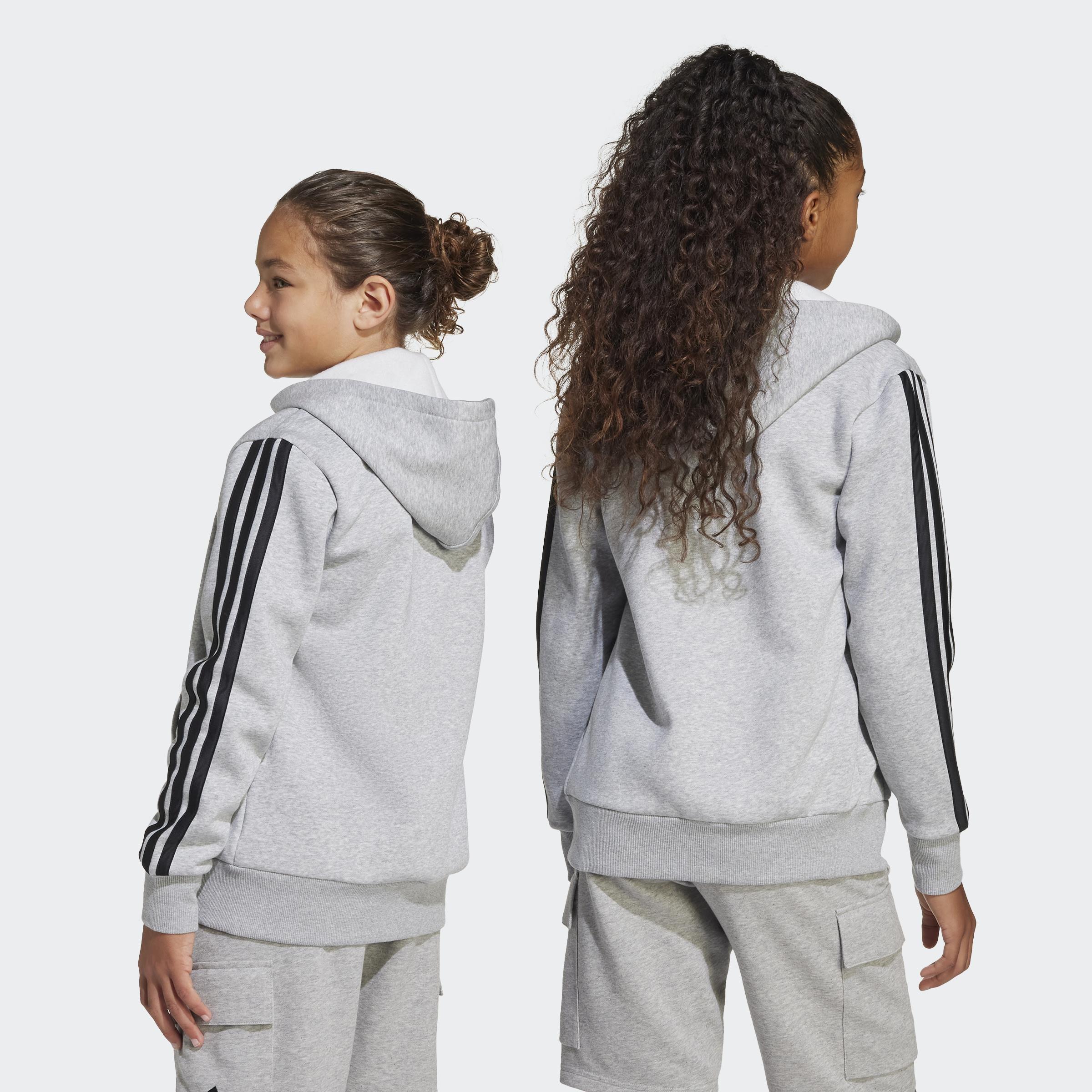 Kids Unisex Essentials Full-Zip Hoodie, Grey, A901_ONE, large image number 5