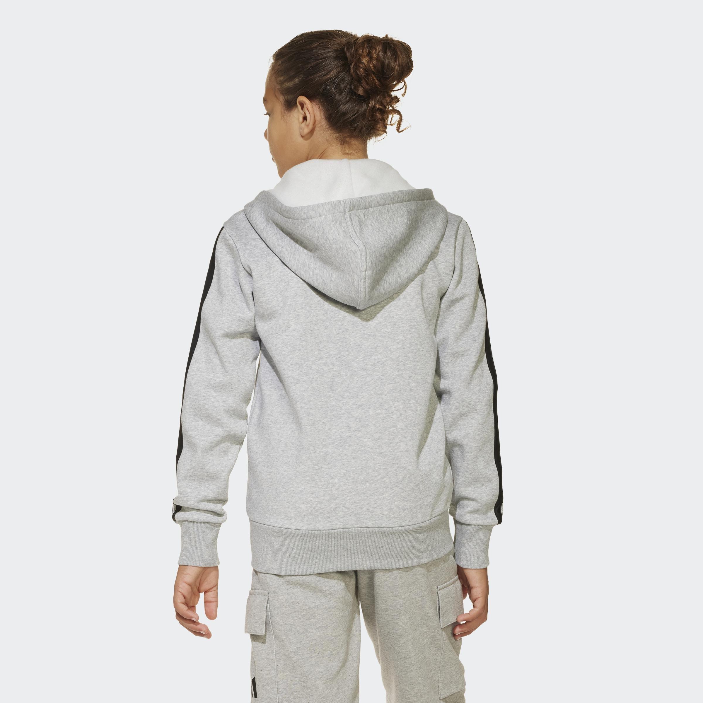 Kids Unisex Essentials Full-Zip Hoodie, Grey, A901_ONE, large image number 6