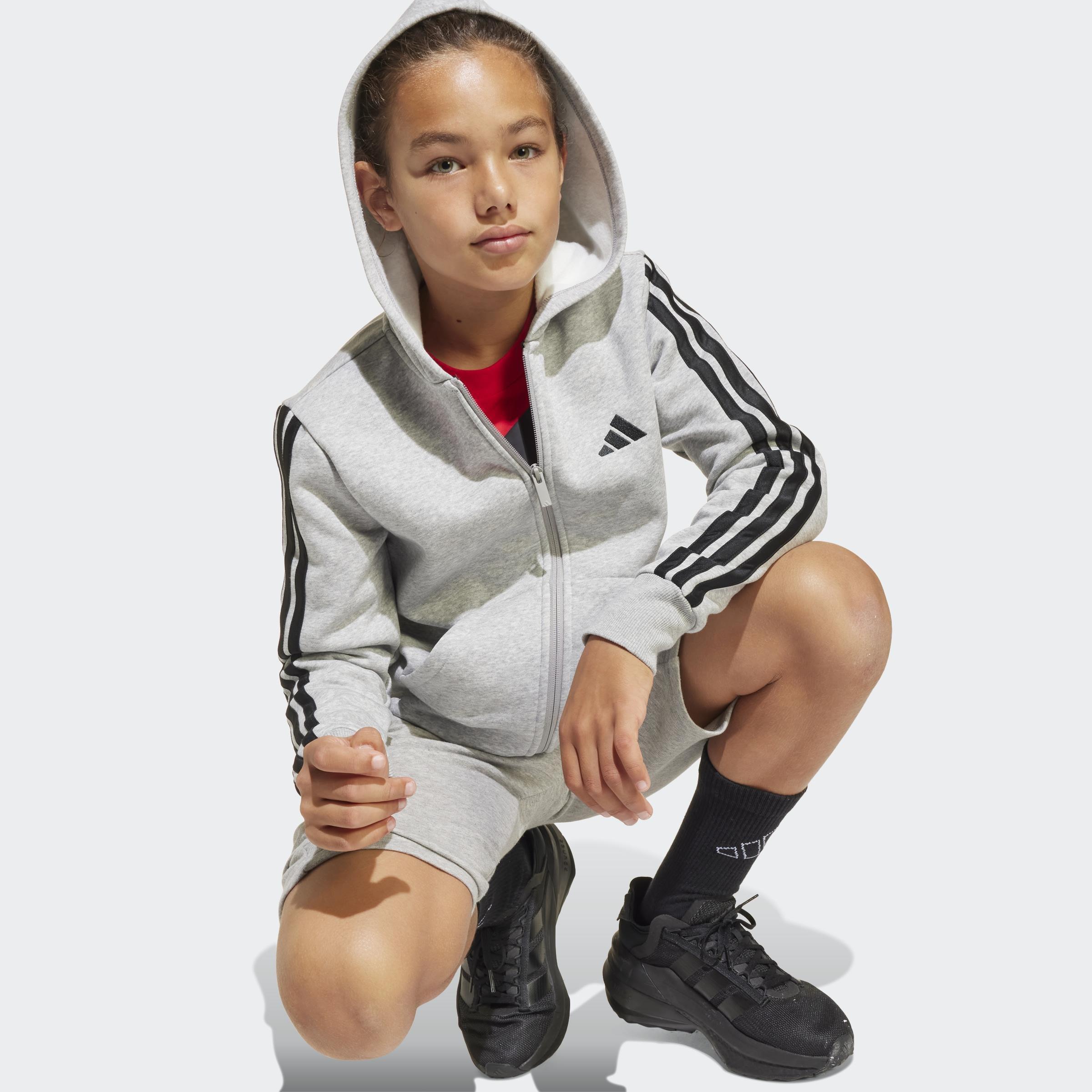 Kids Unisex Essentials Full-Zip Hoodie, Grey, A901_ONE, large image number 10