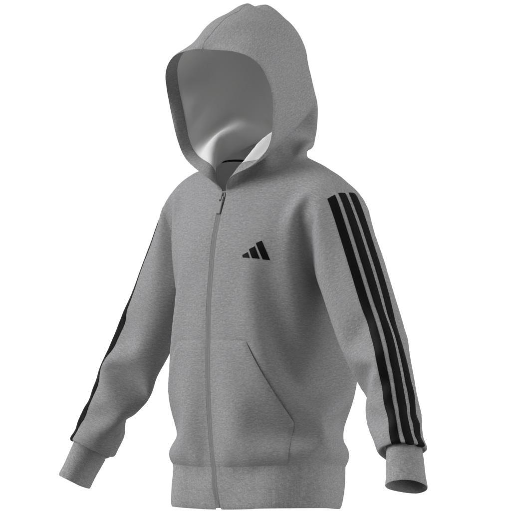 Kids Unisex Essentials Full-Zip Hoodie, Grey, A901_ONE, large image number 12