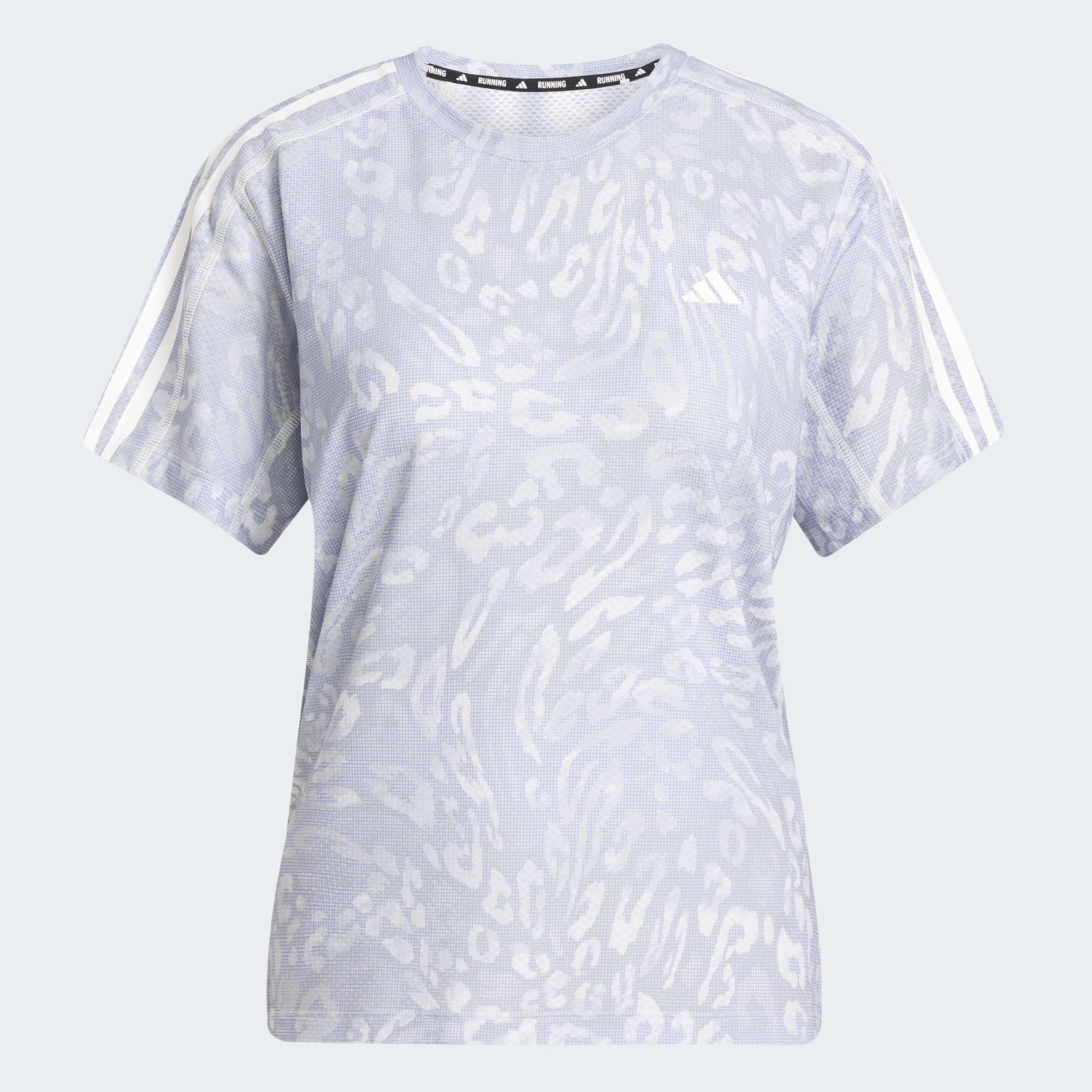 Own the Run CLIMACOOL 3-Stripes T-Shirt, Grey, A901_ONE, large image number 1