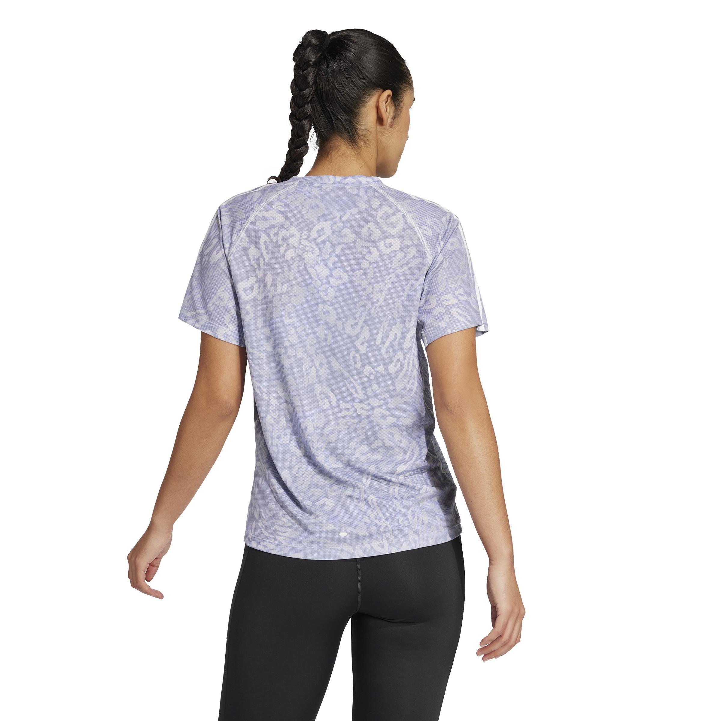 Own the Run CLIMACOOL 3-Stripes T-Shirt, Grey, A901_ONE, large image number 2