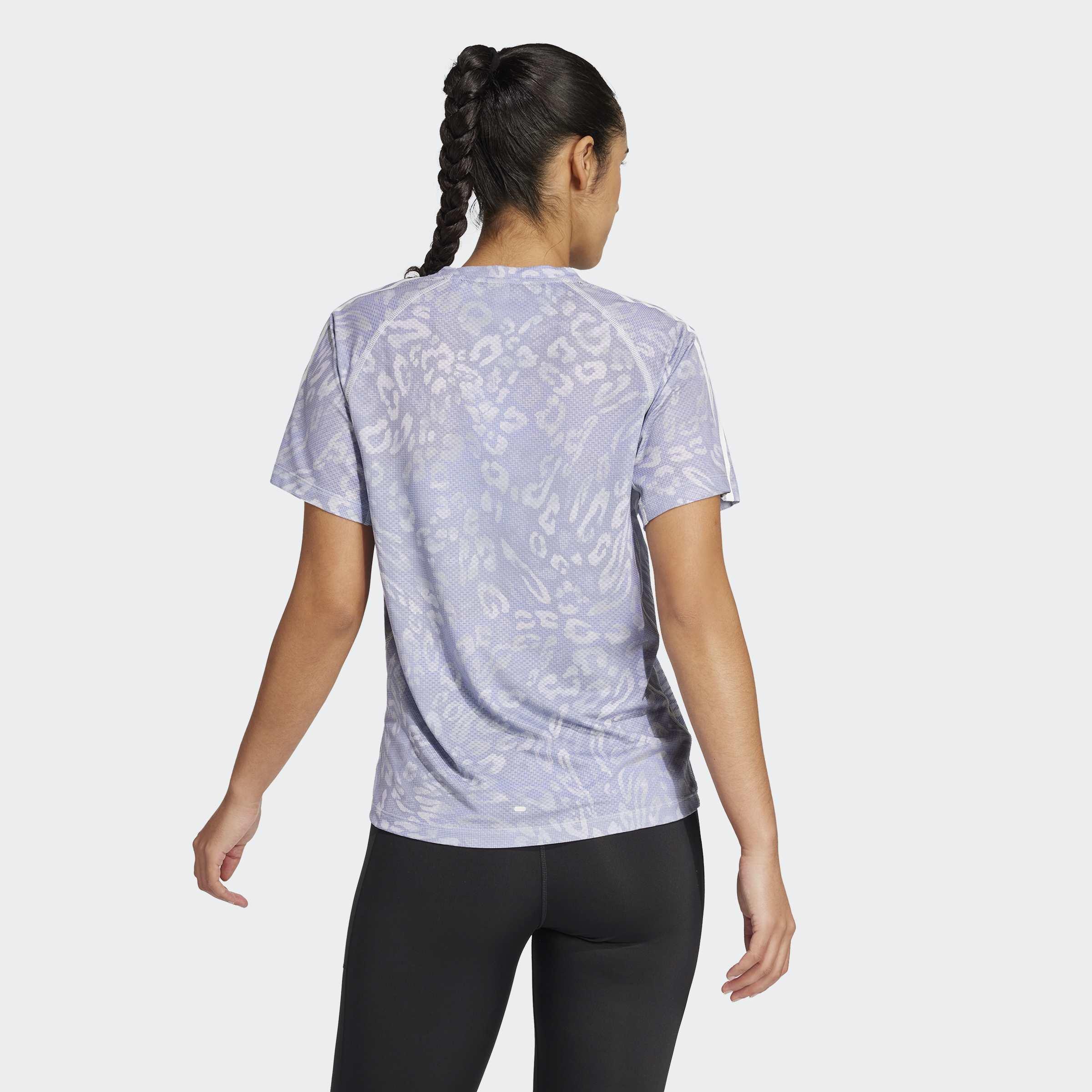 Own the Run CLIMACOOL 3-Stripes T-Shirt, Grey, A901_ONE, large image number 3