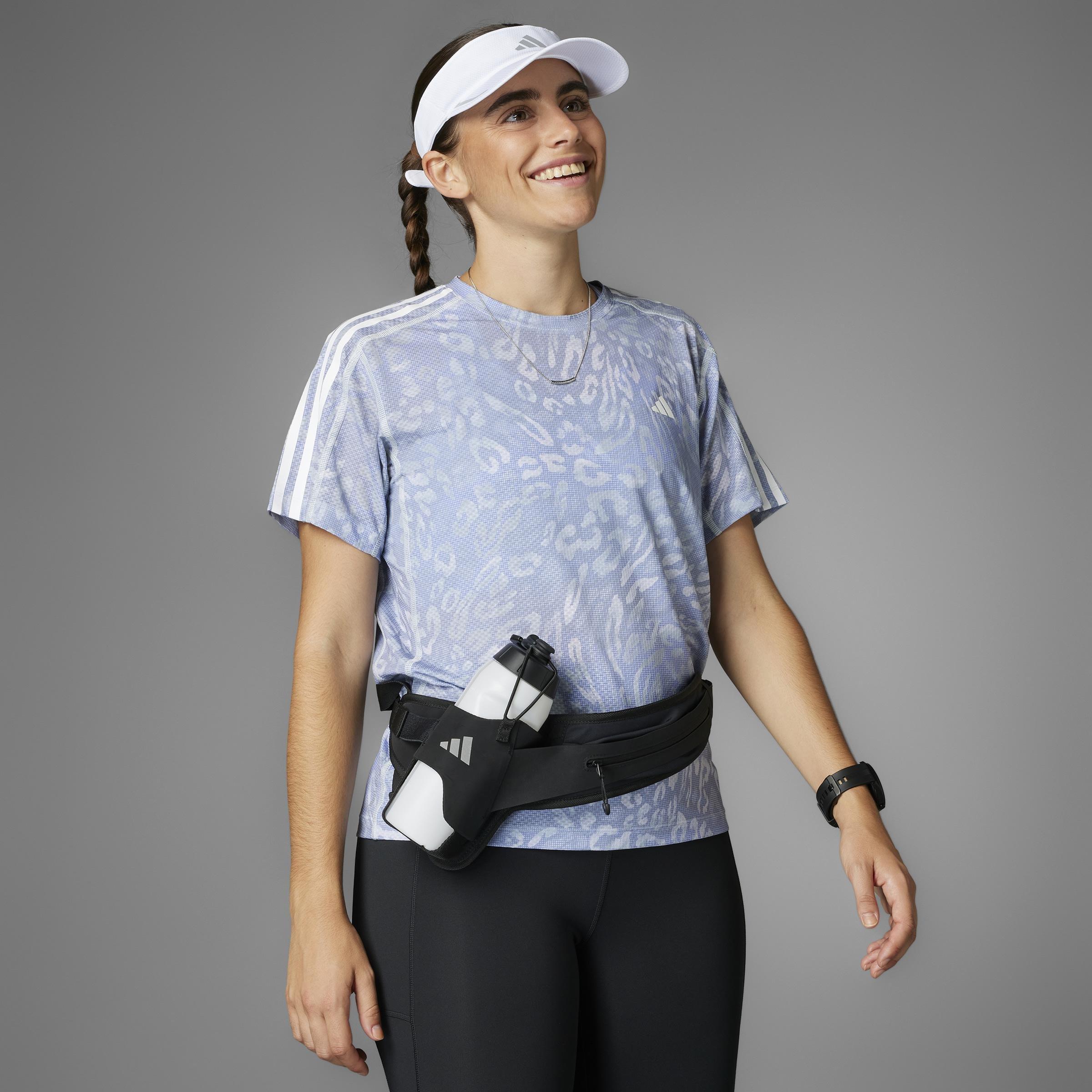 Own the Run CLIMACOOL 3-Stripes T-Shirt, Grey, A901_ONE, large image number 13