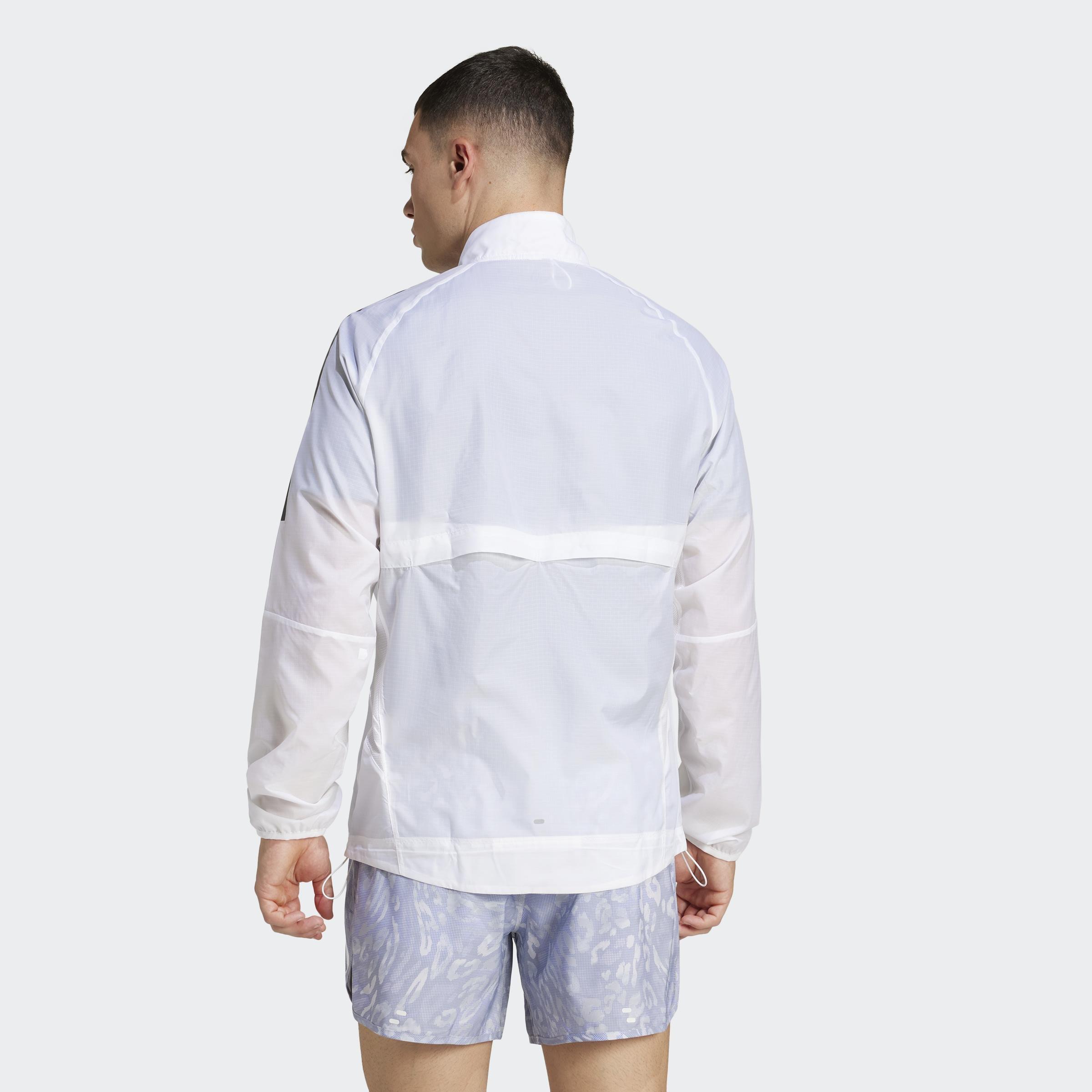 Own the Run 3-Stripes Packable Jacket, White, A901_ONE, large image number 3