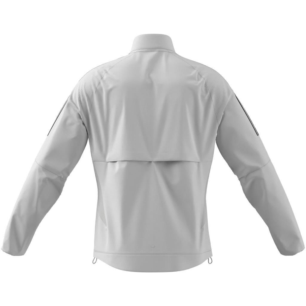 Own the Run 3-Stripes Packable Jacket, White, A901_ONE, large image number 8