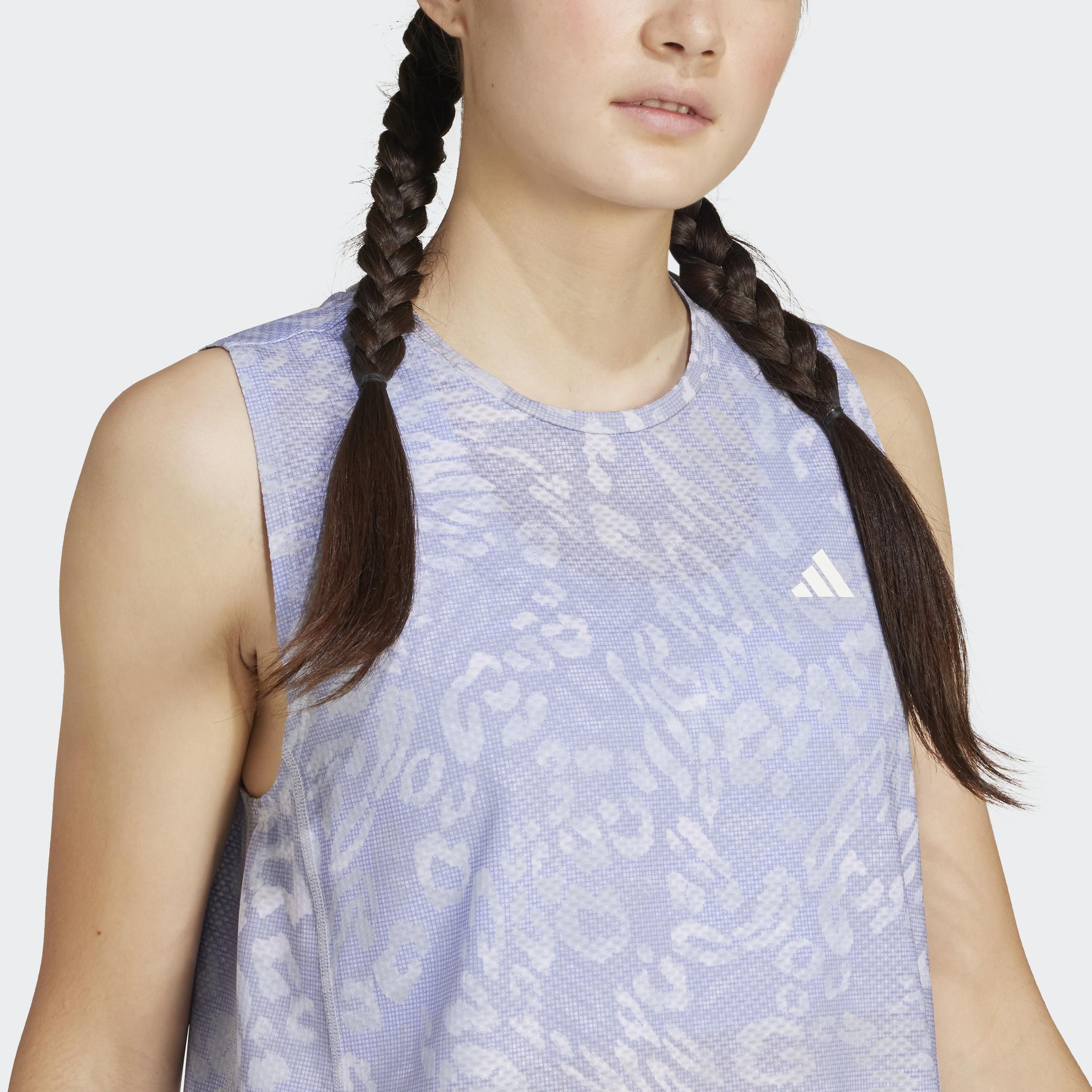 Own the Run CLIMACOOL 3-Stripes Tank Top, Grey, A901_ONE, large image number 8