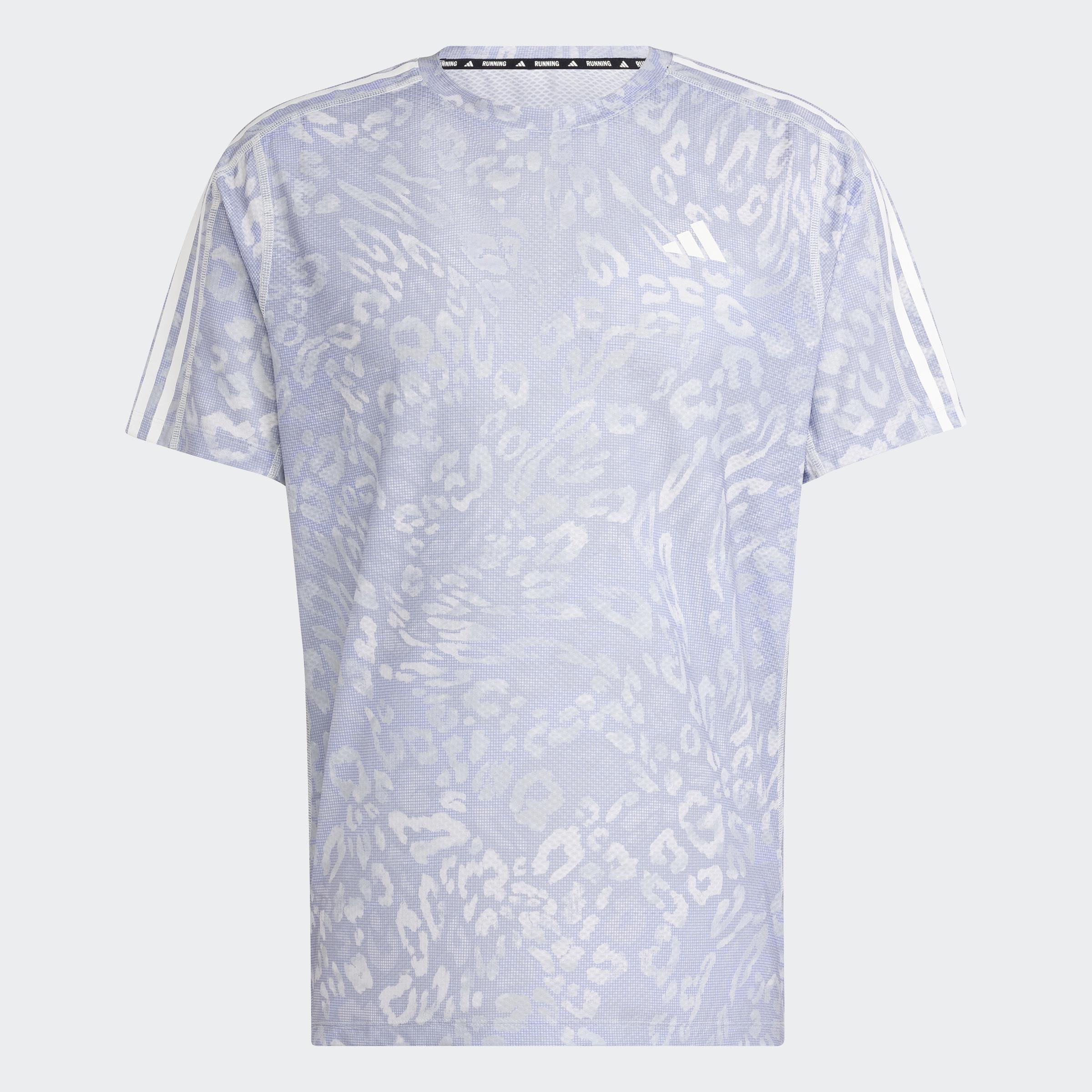 Own The Run CLIMACOOL 3-Stripes T-Shirt, Grey, A901_ONE, large image number 1