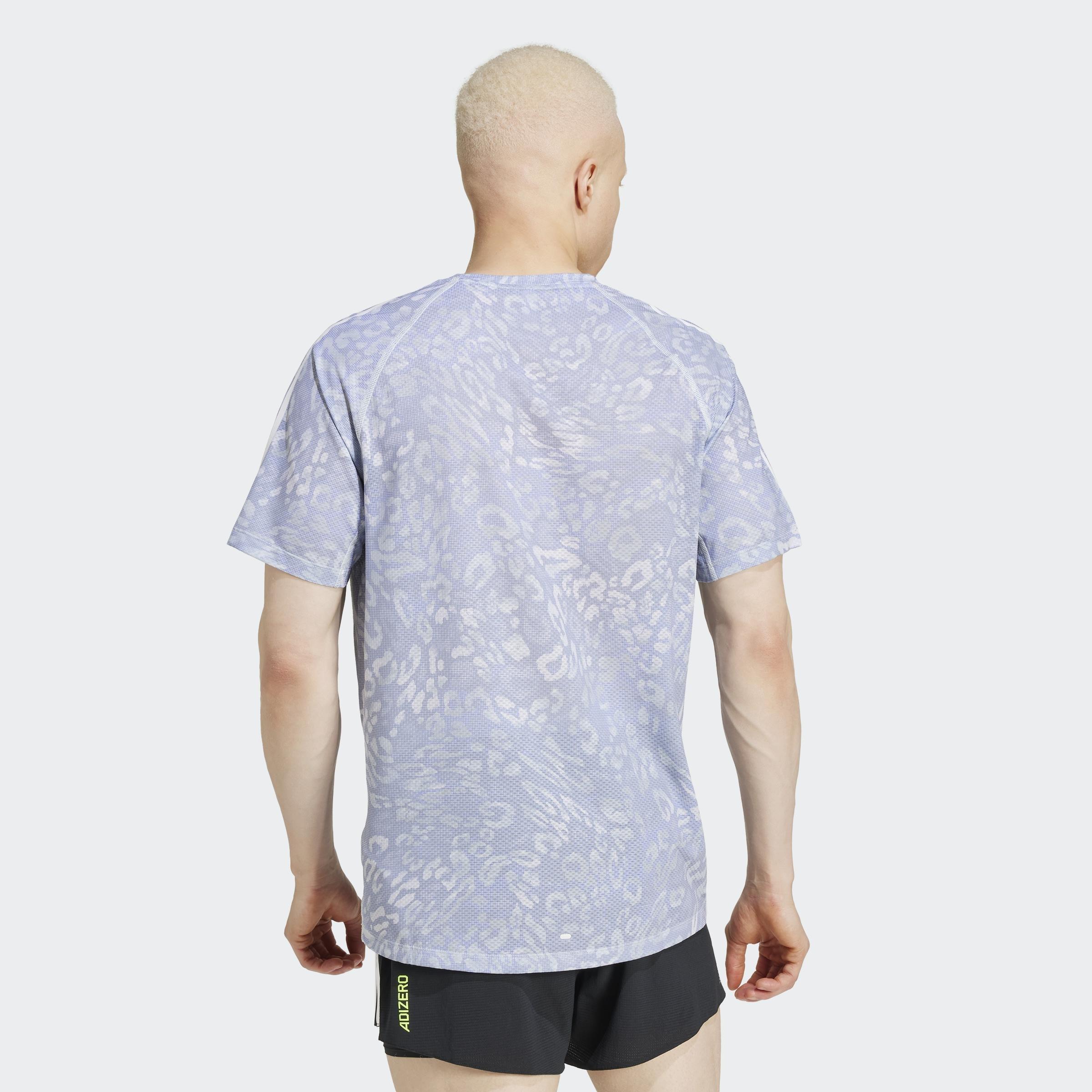 Own The Run CLIMACOOL 3-Stripes T-Shirt, Grey, A901_ONE, large image number 3