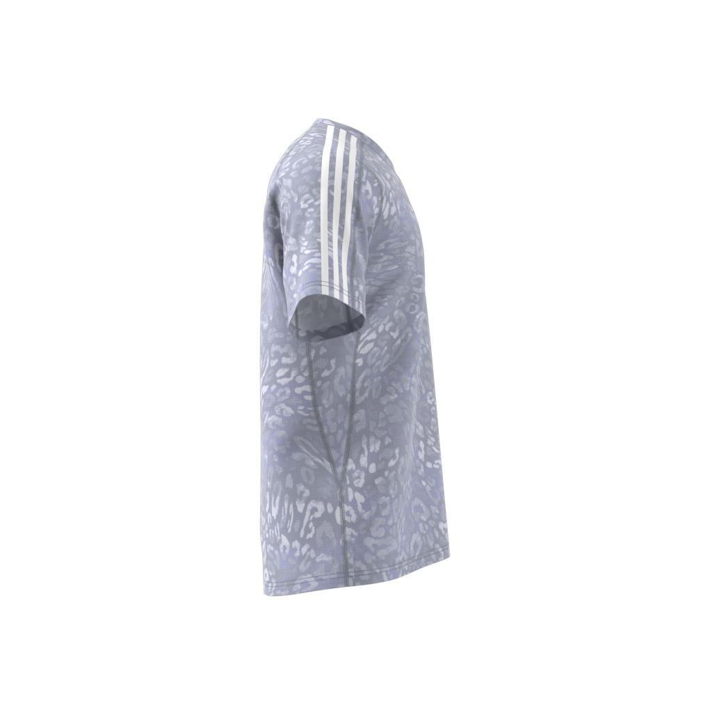 Own The Run CLIMACOOL 3-Stripes T-Shirt, Grey, A901_ONE, large image number 12