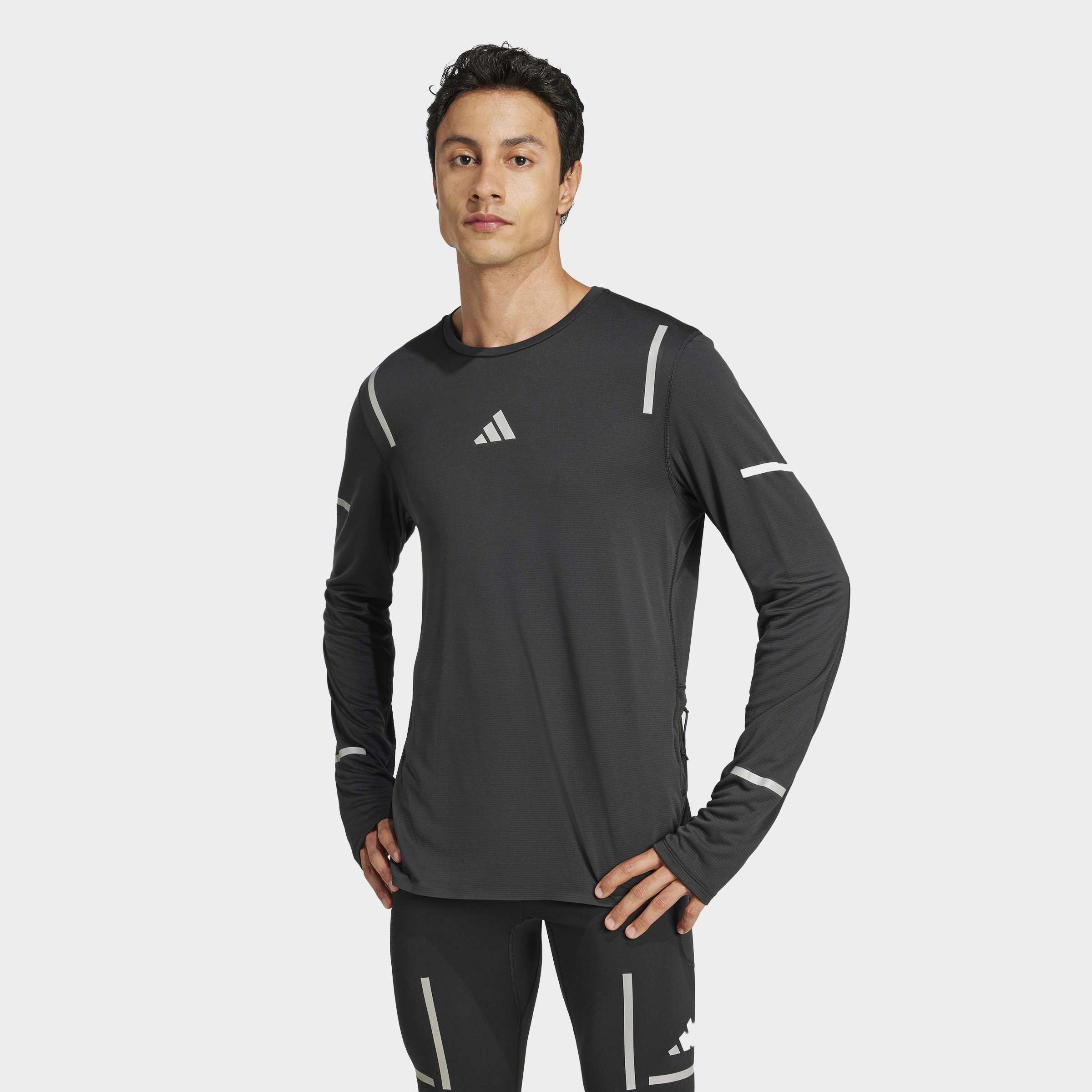 Ultimate Running Reflective Long Sleeve Long-Sleeve Top, Black, A901_ONE, large image number 1