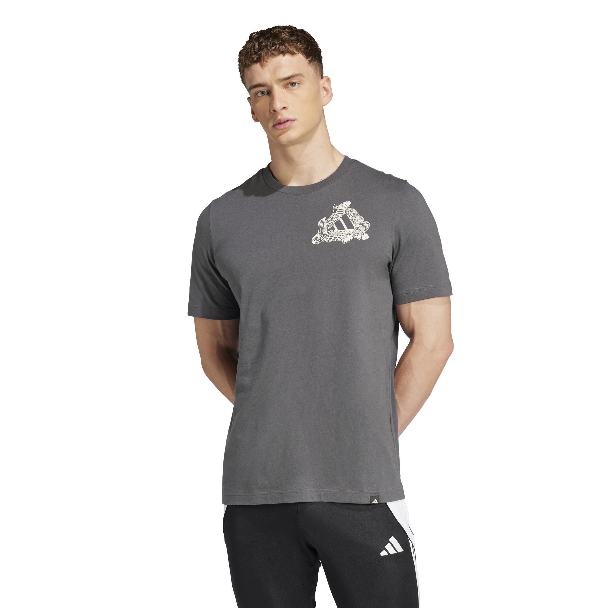 Football Kicks Graphic T-Shirt, Grey, A901_ONE, large image number 8