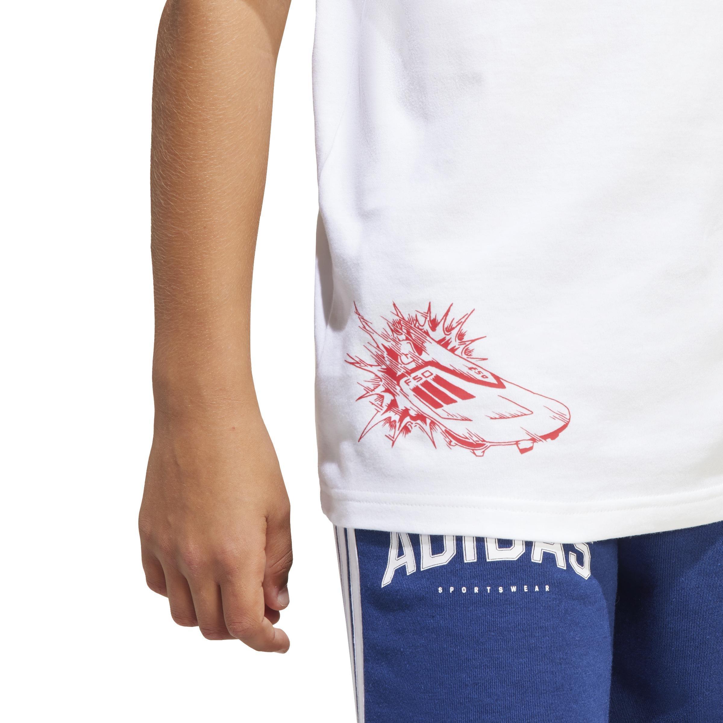 Kids F50 Signature Graphic T-Shirt, White, A901_ONE, large image number 6