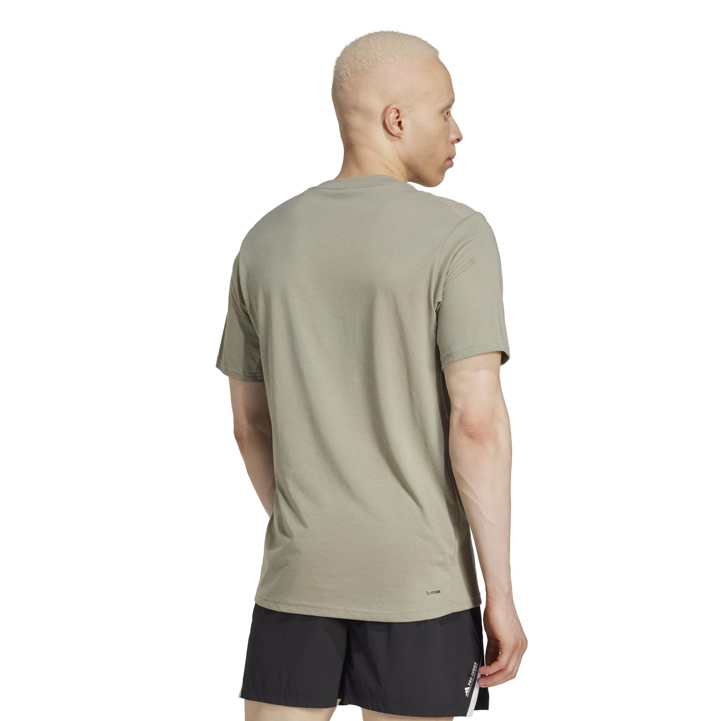 Climacool Training Camo Logo Graphic T-Shirt, Green, A901_ONE, large image number 2