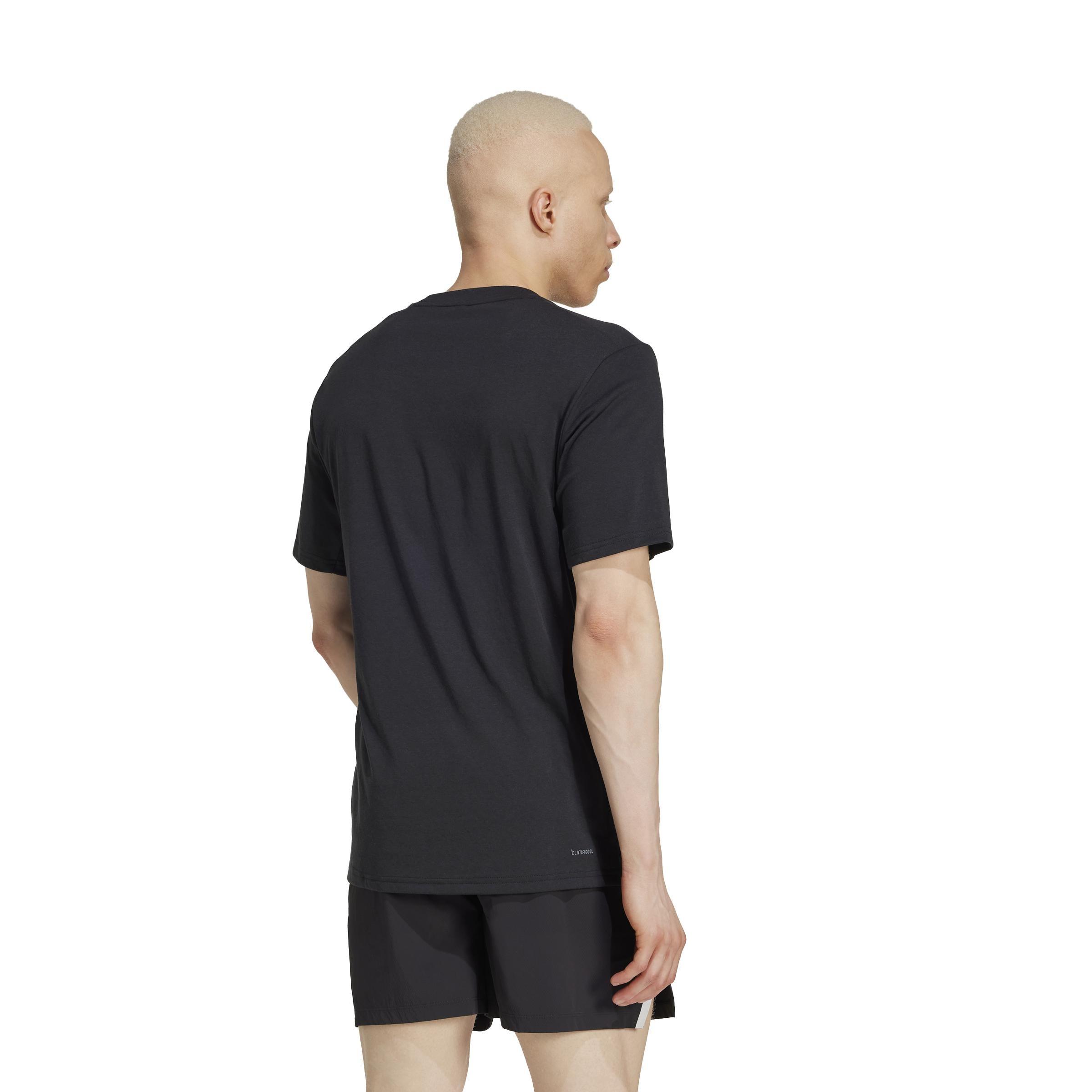 Climacool Training Camo Logo Graphic T-Shirt, Black, A901_ONE, large image number 3