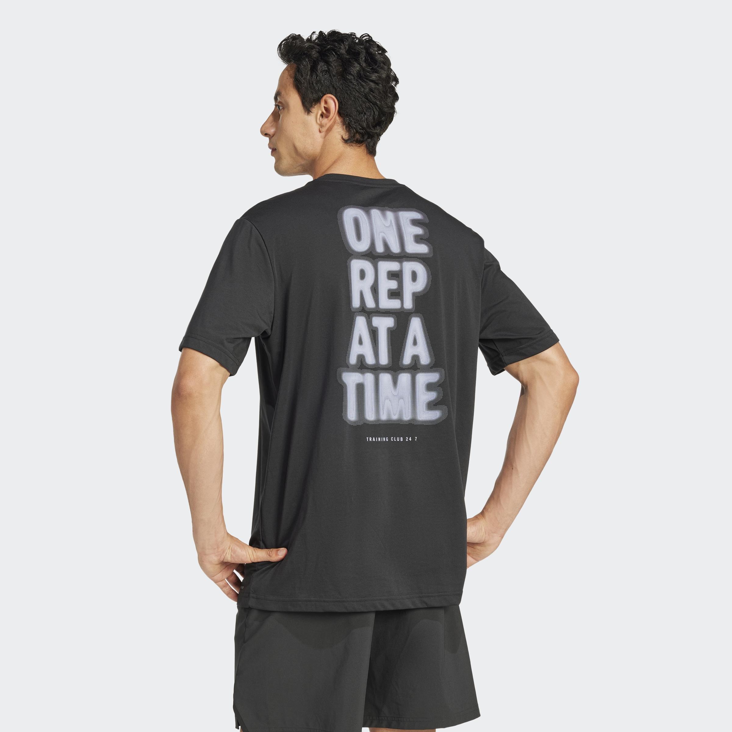Climacool One Rep at a Time Training Graphic T-Shirt, Black, A901_ONE, large image number 3