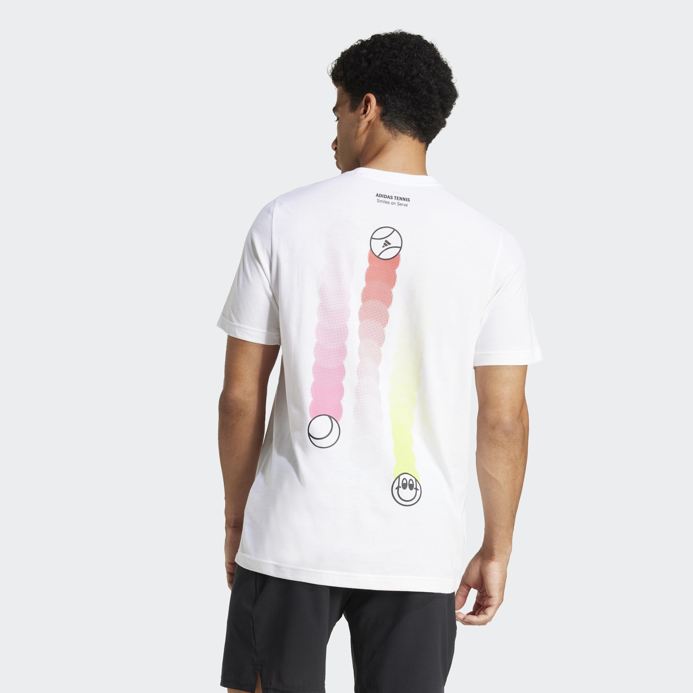 Tennis Happy 3 Balls Graphic Tee, White, A901_ONE, large image number 3