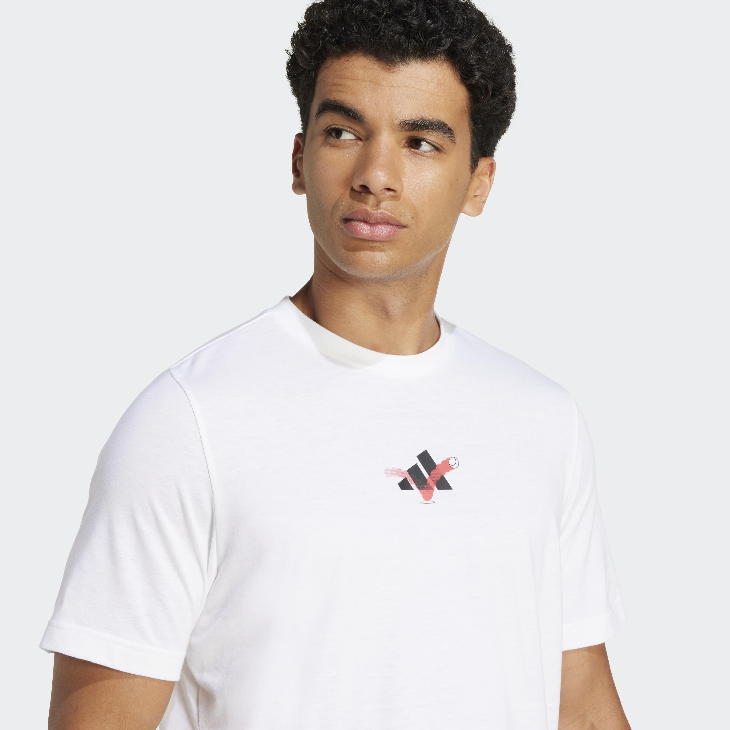 Tennis Happy 3 Balls Graphic Tee, White, A901_ONE, large image number 6