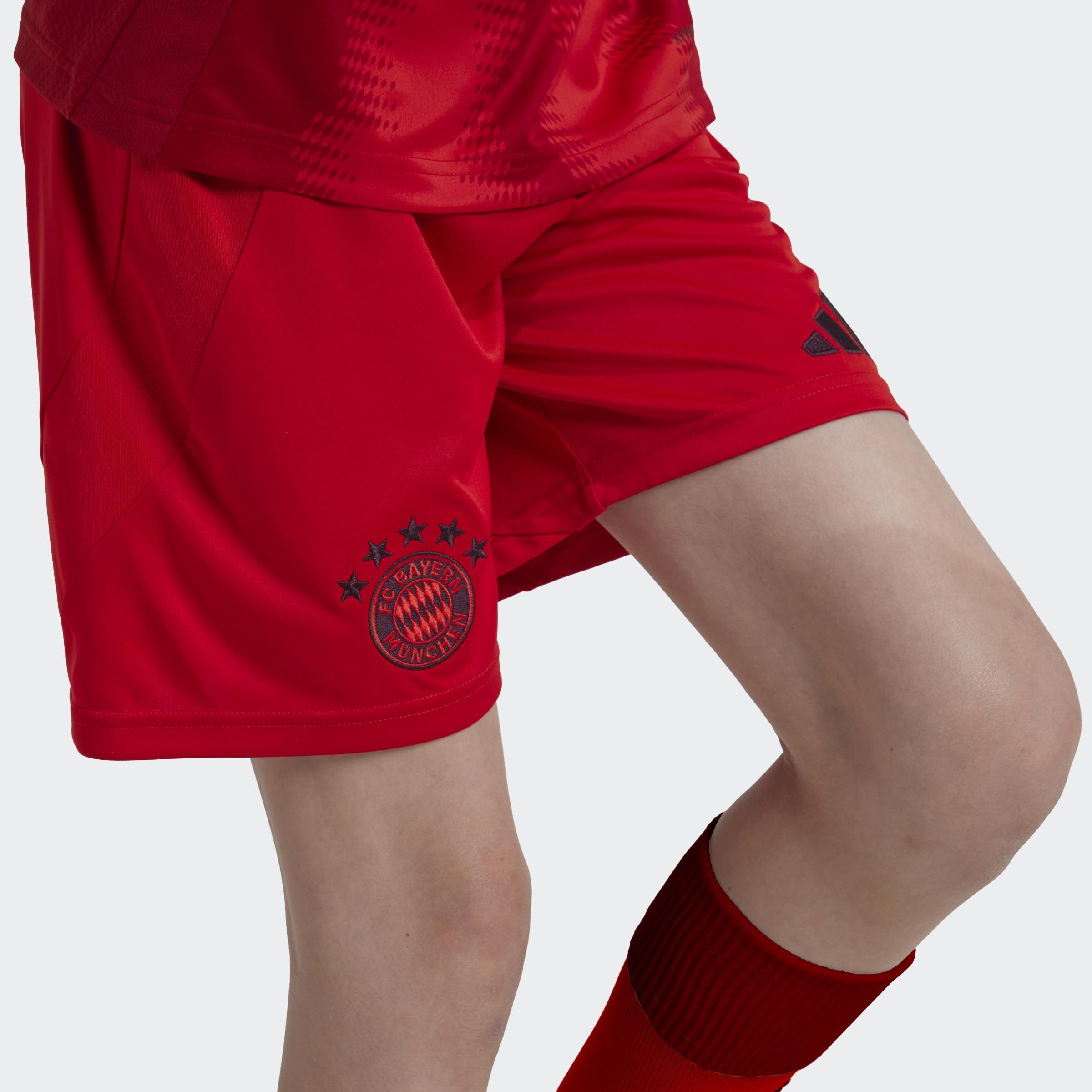 Kids FC Bayern 24/25 Home Shorts, Red, A901_ONE, large image number 2