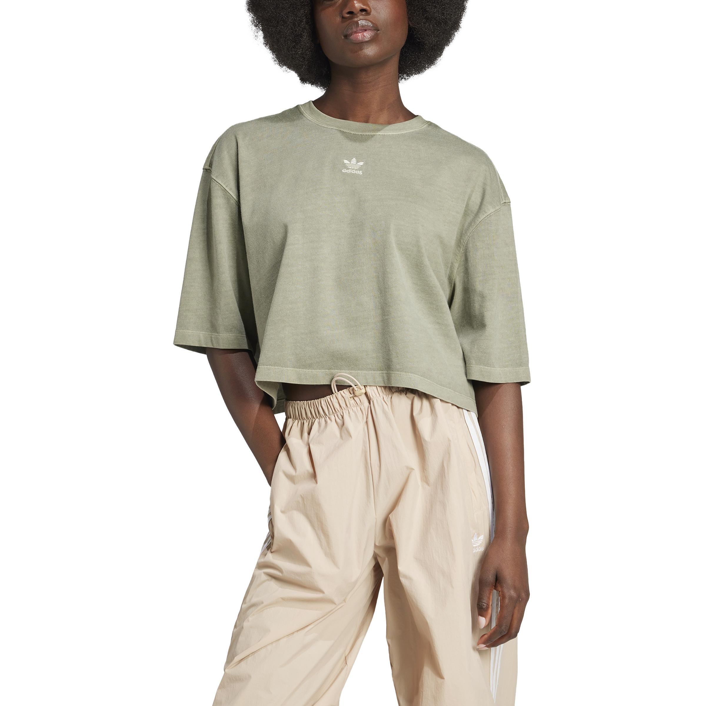 Essentials Crop T-Shirt, Green, A901_ONE, large image number 0