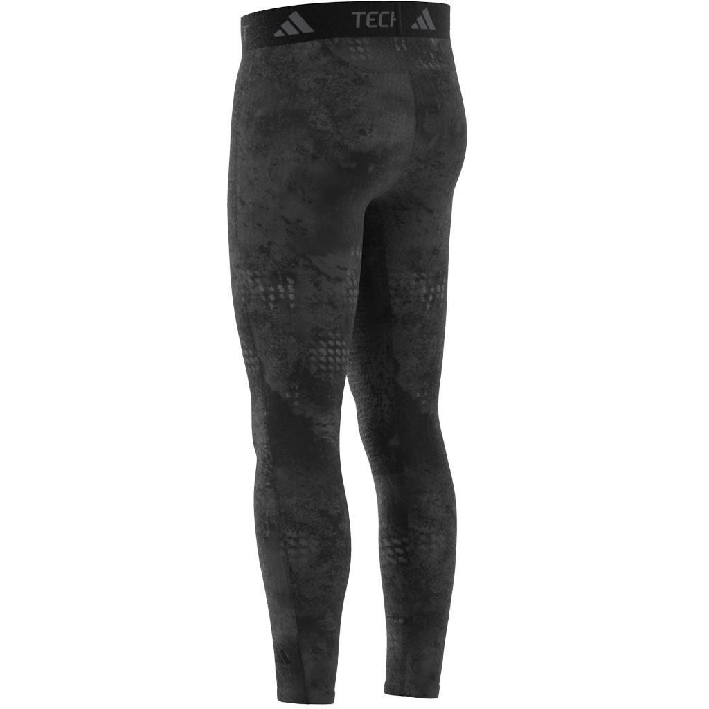 TECHFIT Training Allover Print Long Tights, Black, , large image number 10