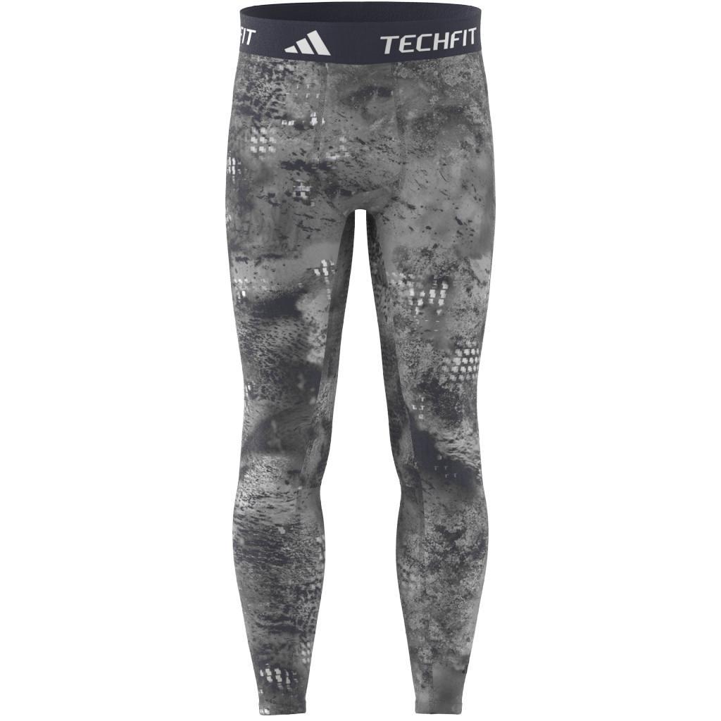 TECHFIT Training Allover Print Long Tights, Blue, , large image number 7