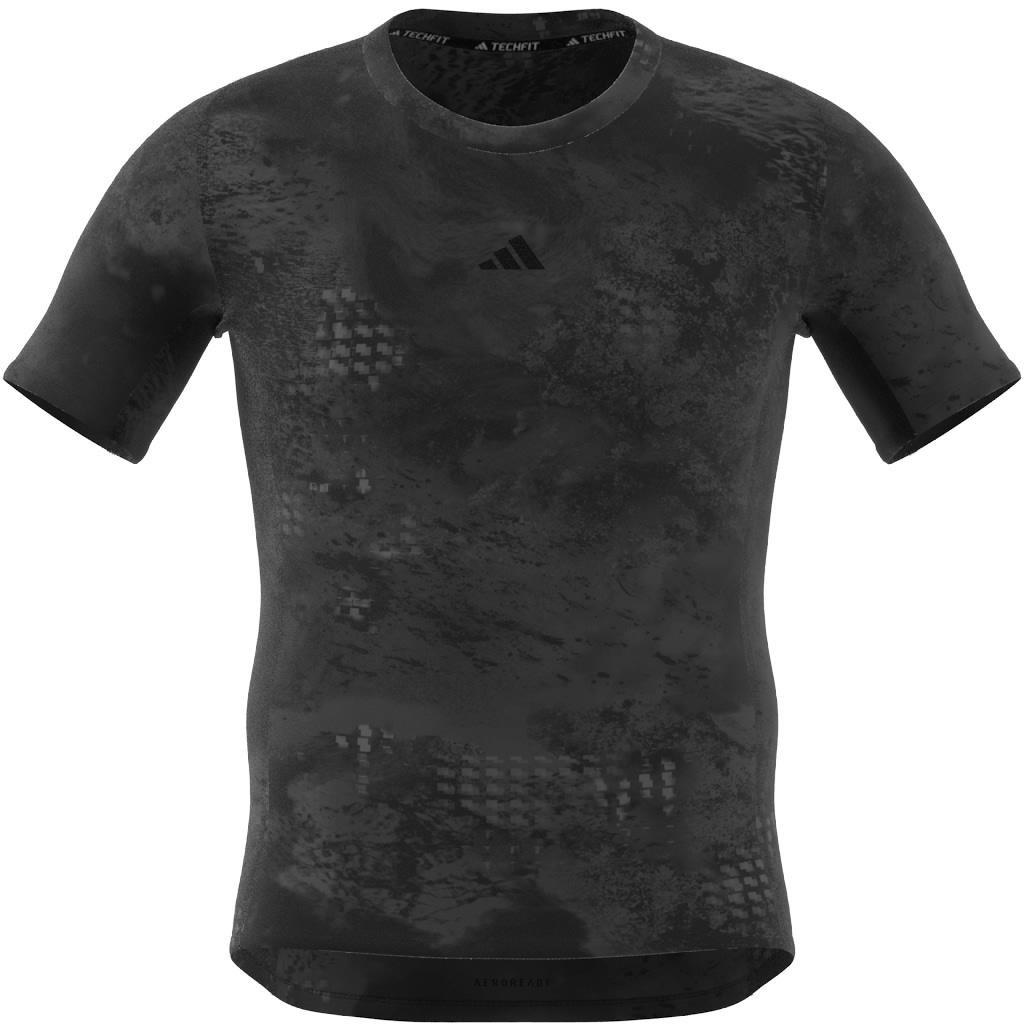 Techfit Training Allover Print T-Shirt, Black, A901_ONE, large image number 6