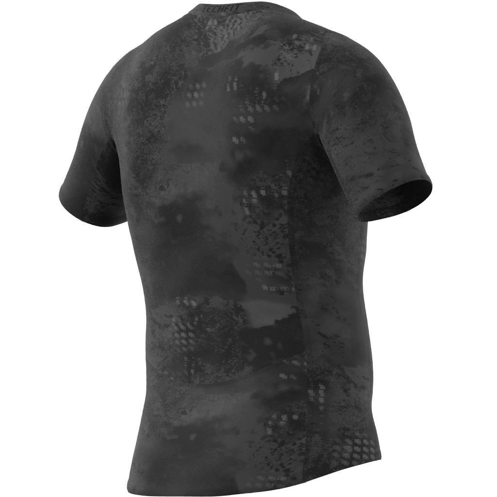 Techfit Training Allover Print T-Shirt, Black, A901_ONE, large image number 8