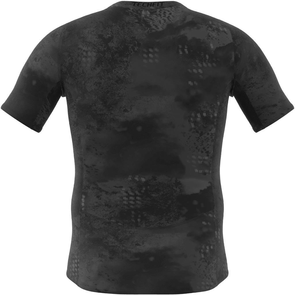 Techfit Training Allover Print T-Shirt, Black, A901_ONE, large image number 9