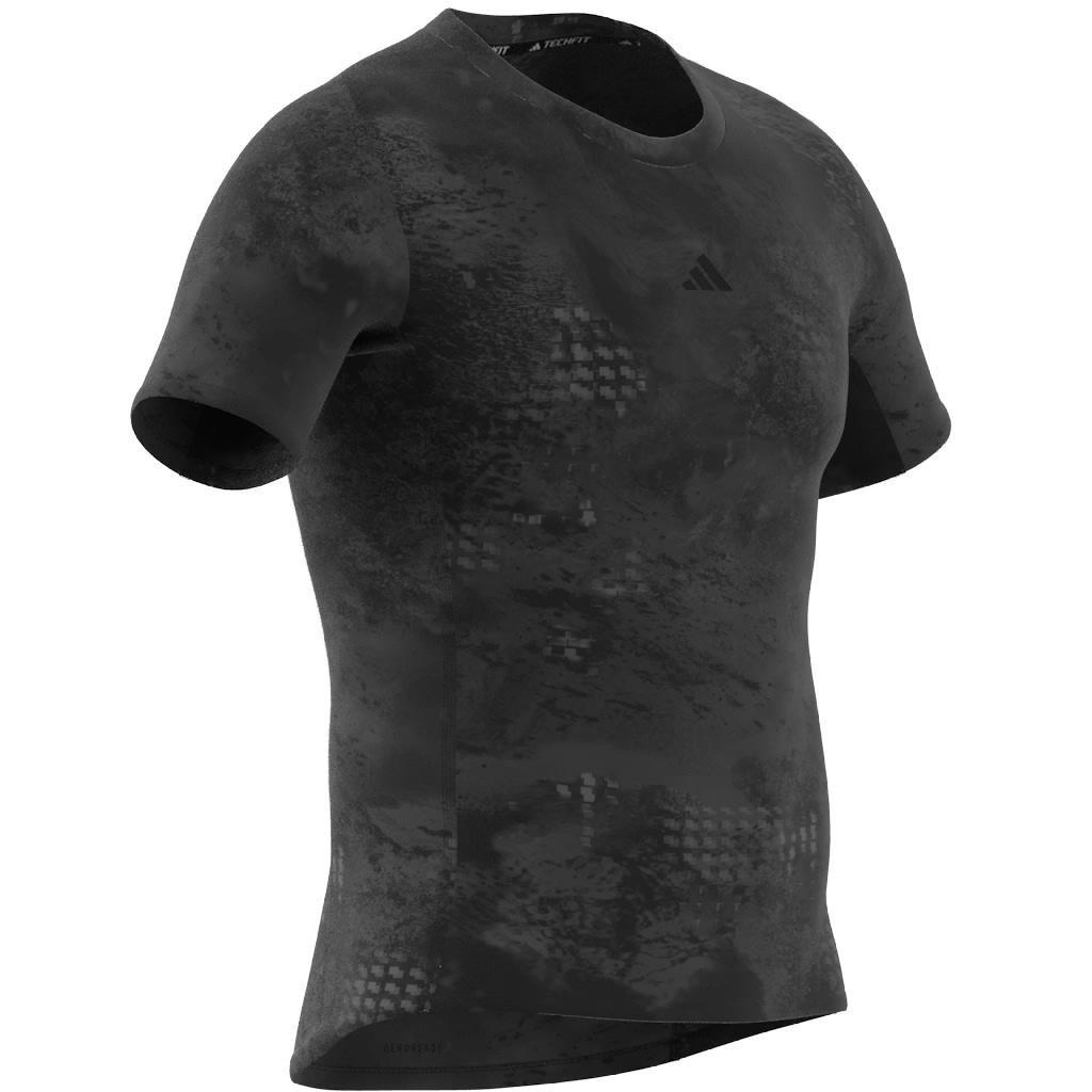 Techfit Training Allover Print T-Shirt, Black, A901_ONE, large image number 10