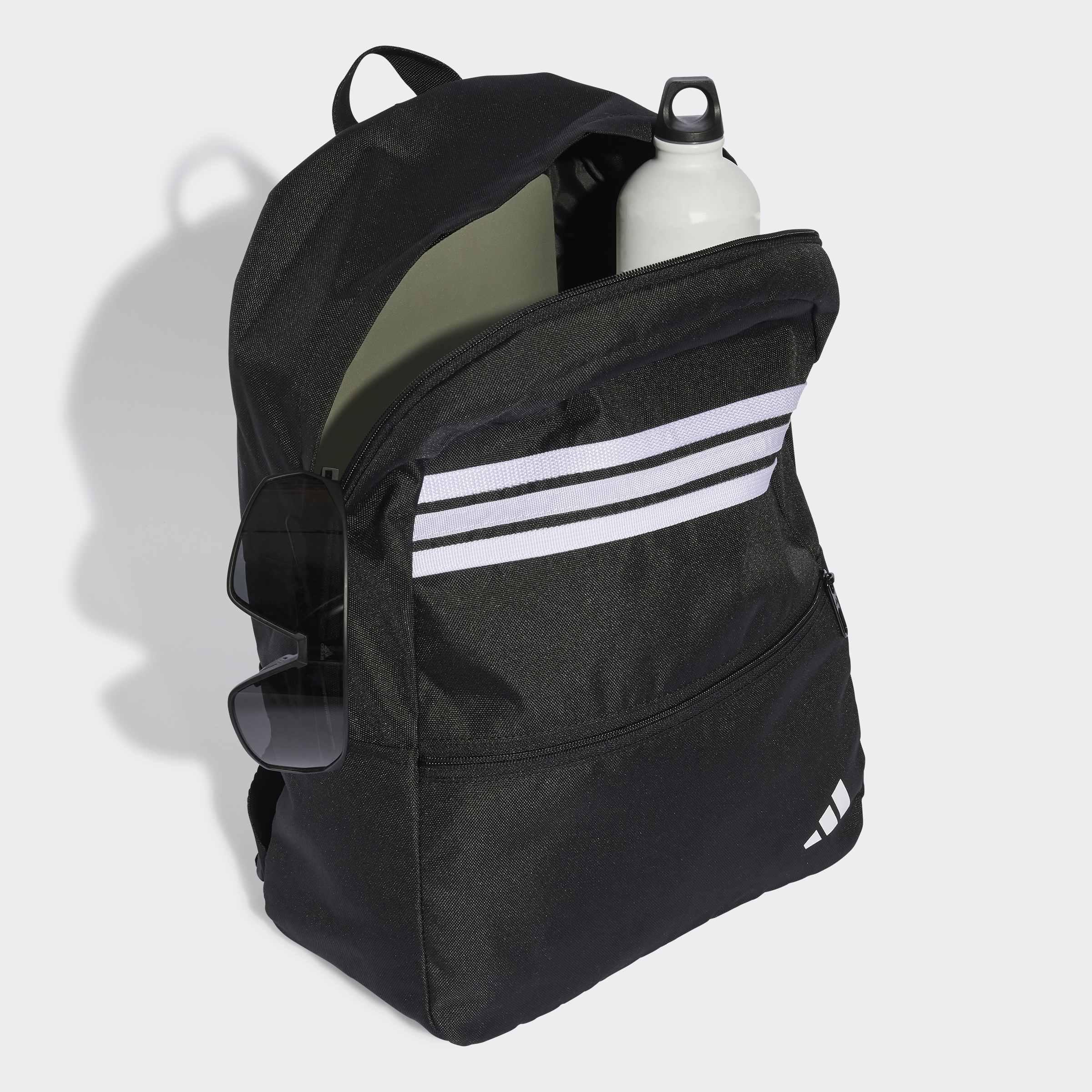 Unisex Classic Back-To-School Stripes Backpack, Black, A901_ONE, large image number 2