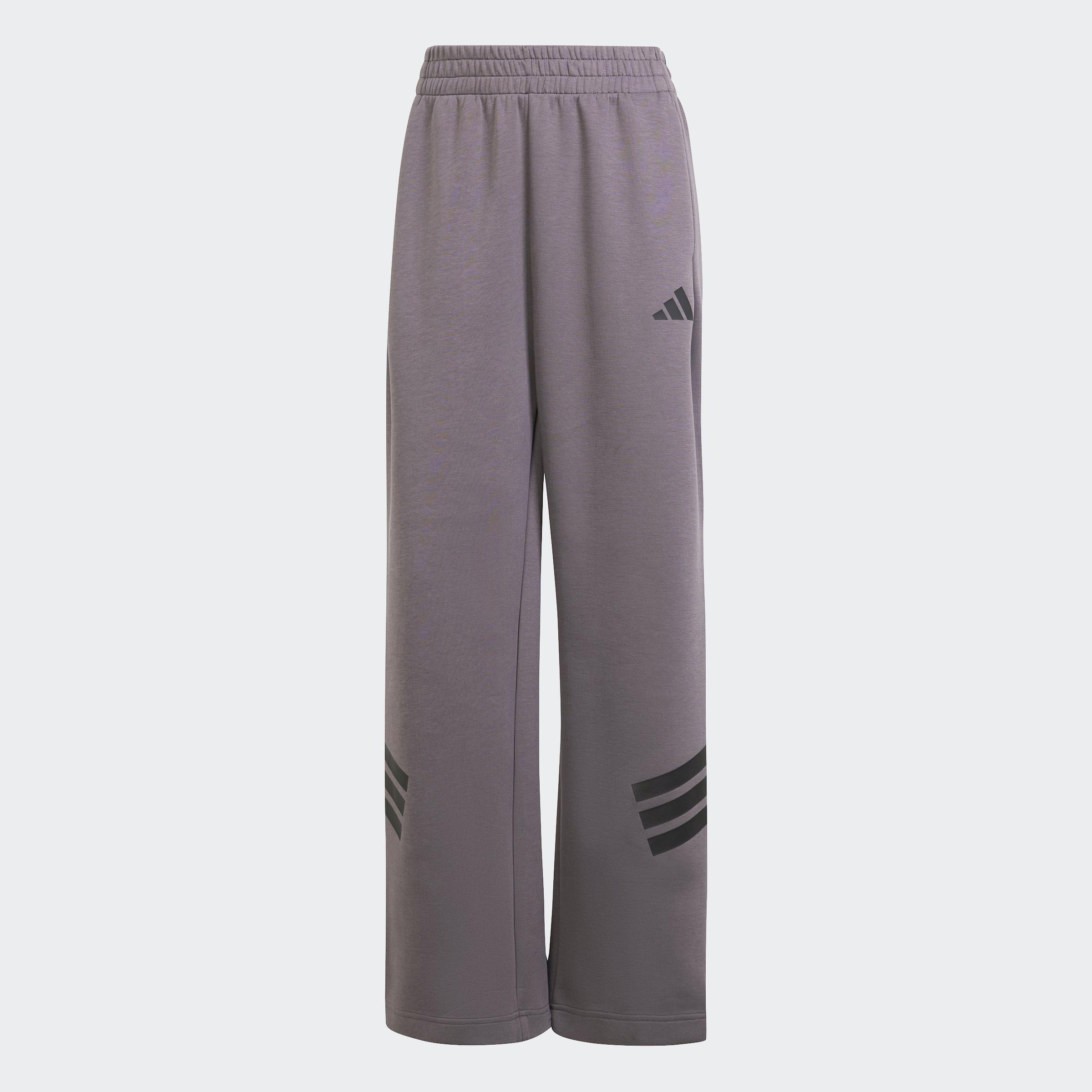Future Icons 3-Stripes Open-Hem Tracksuit Bottoms, Grey, A901_ONE, large image number 2