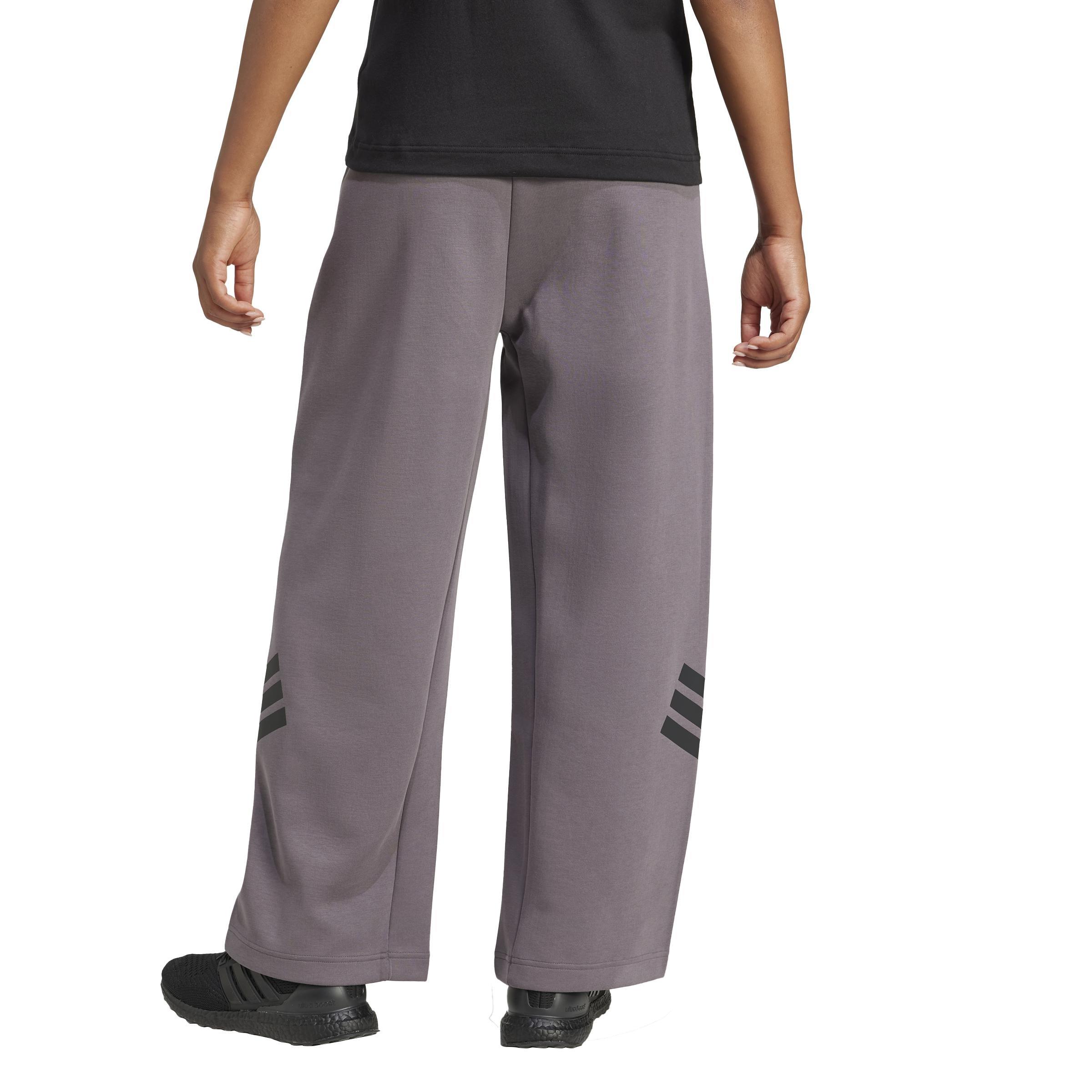 Future Icons 3-Stripes Open-Hem Tracksuit Bottoms, Grey, A901_ONE, large image number 3