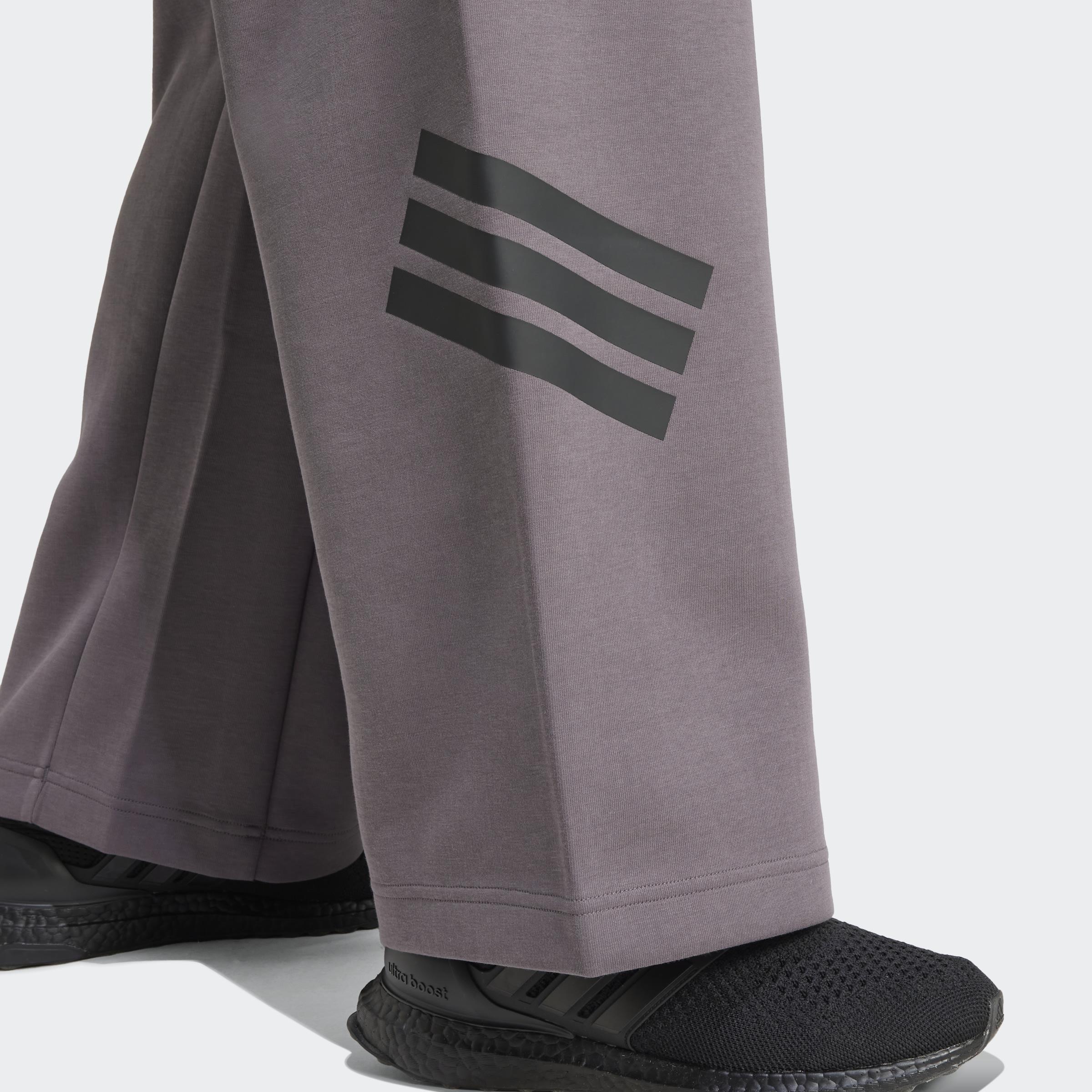 Future Icons 3-Stripes Open-Hem Tracksuit Bottoms, Grey, A901_ONE, large image number 8