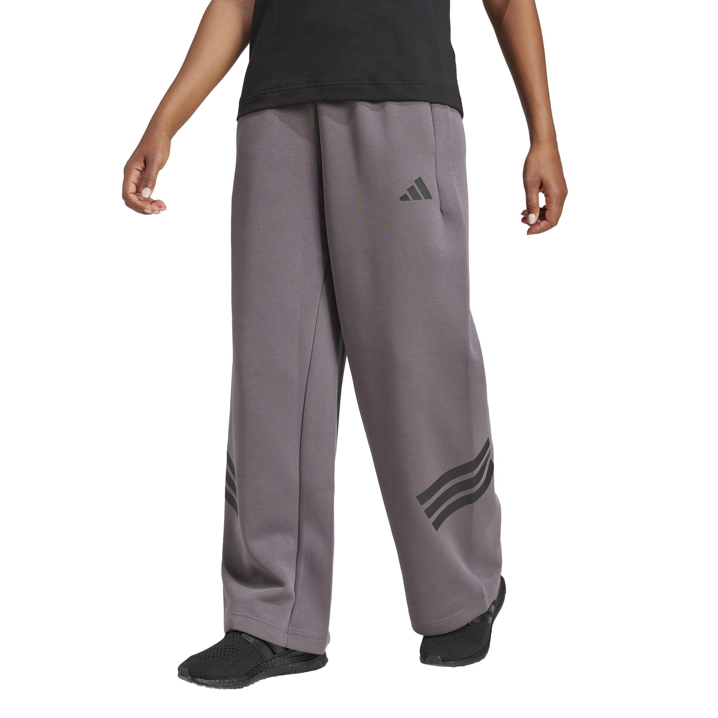 Future Icons 3-Stripes Open-Hem Tracksuit Bottoms, Grey, A901_ONE, large image number 10