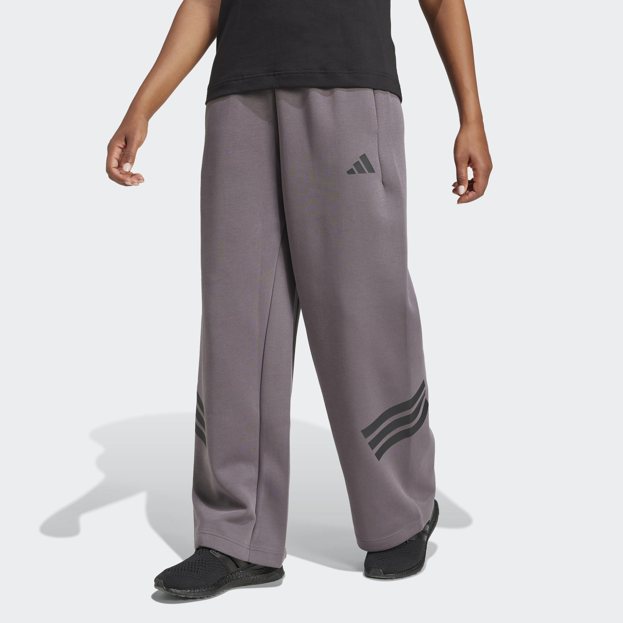 Future Icons 3-Stripes Open-Hem Tracksuit Bottoms, Grey, A901_ONE, large image number 12