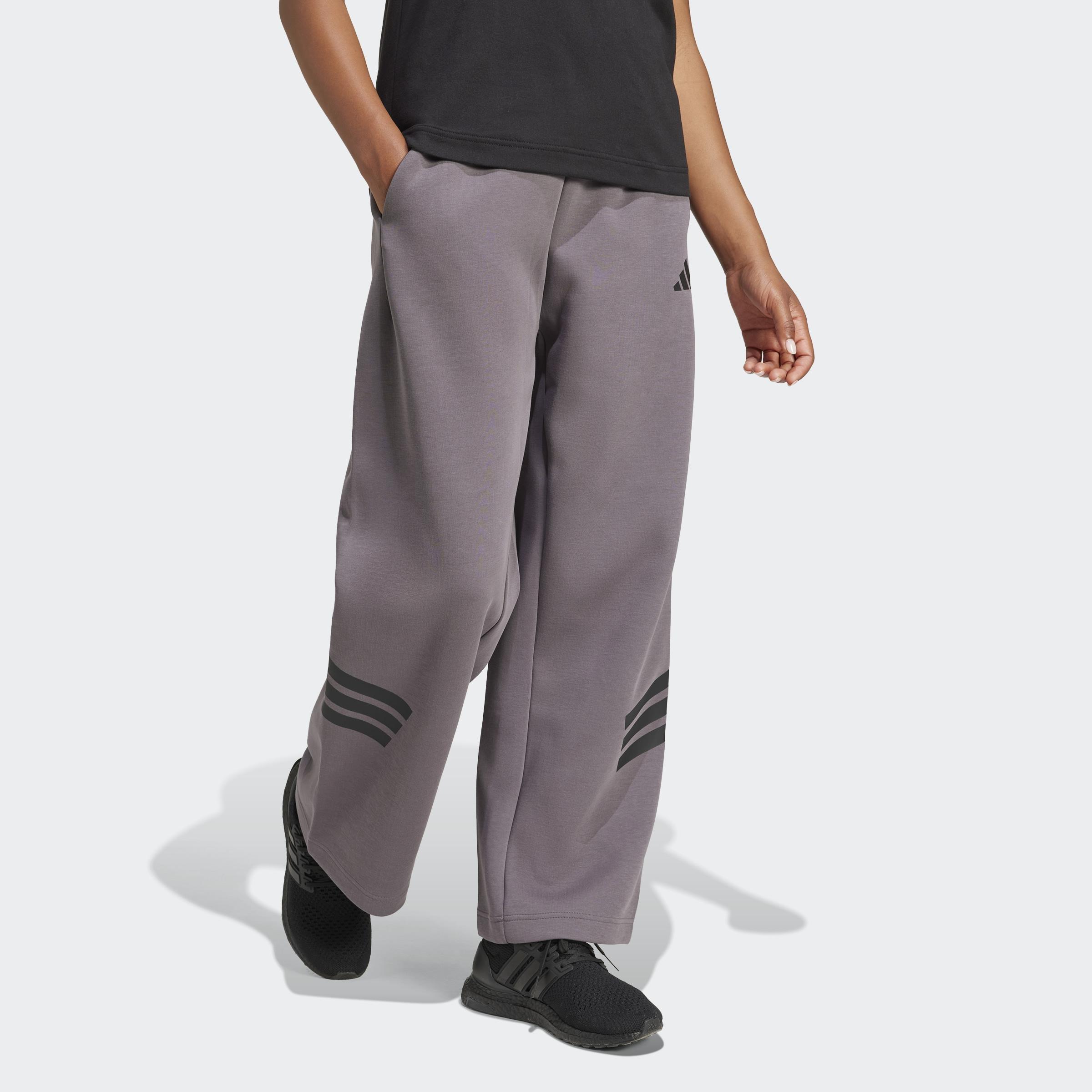 Future Icons 3-Stripes Open-Hem Tracksuit Bottoms, Grey, A901_ONE, large image number 13