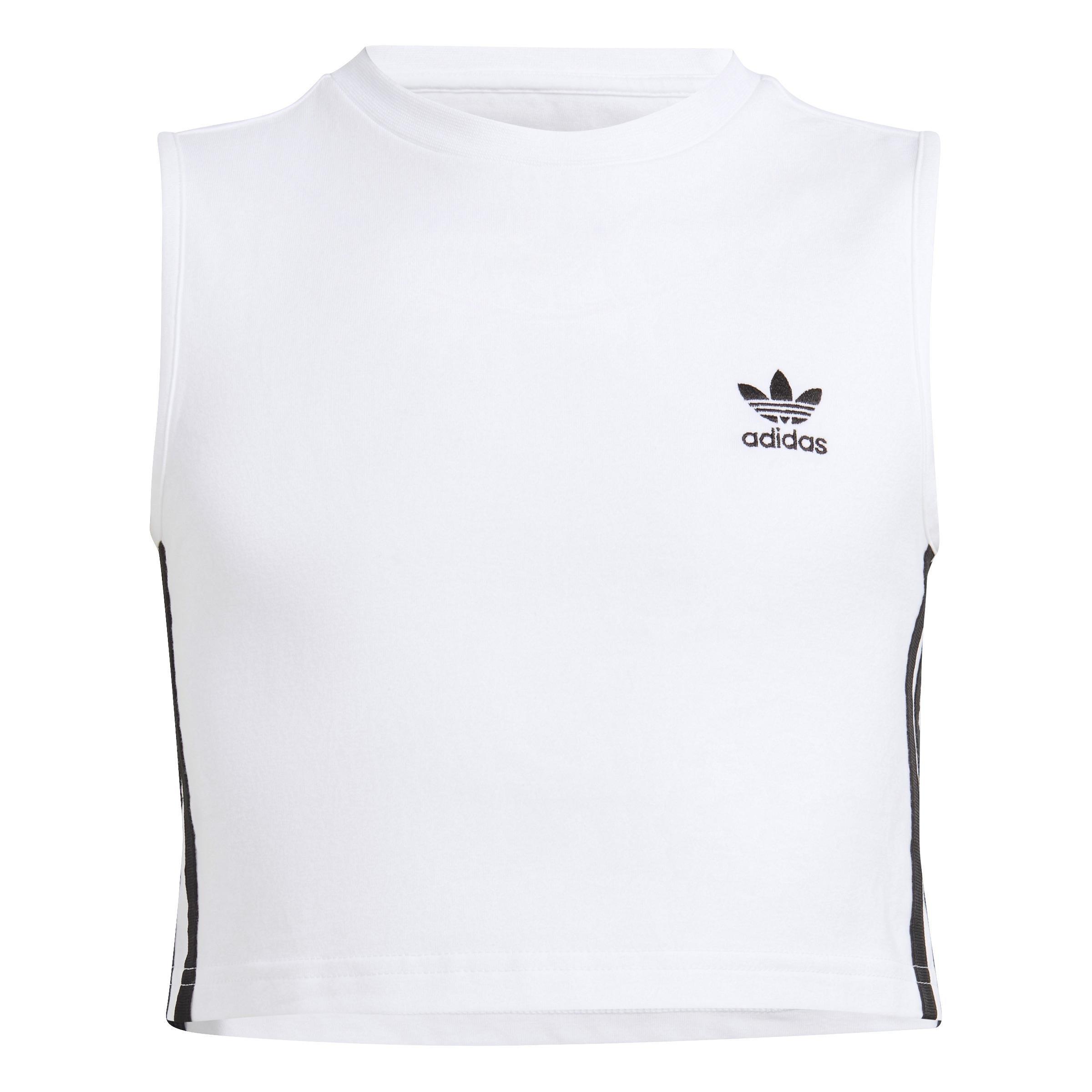 Kids Adicolor Crop Tank Top, White, , large image number 2