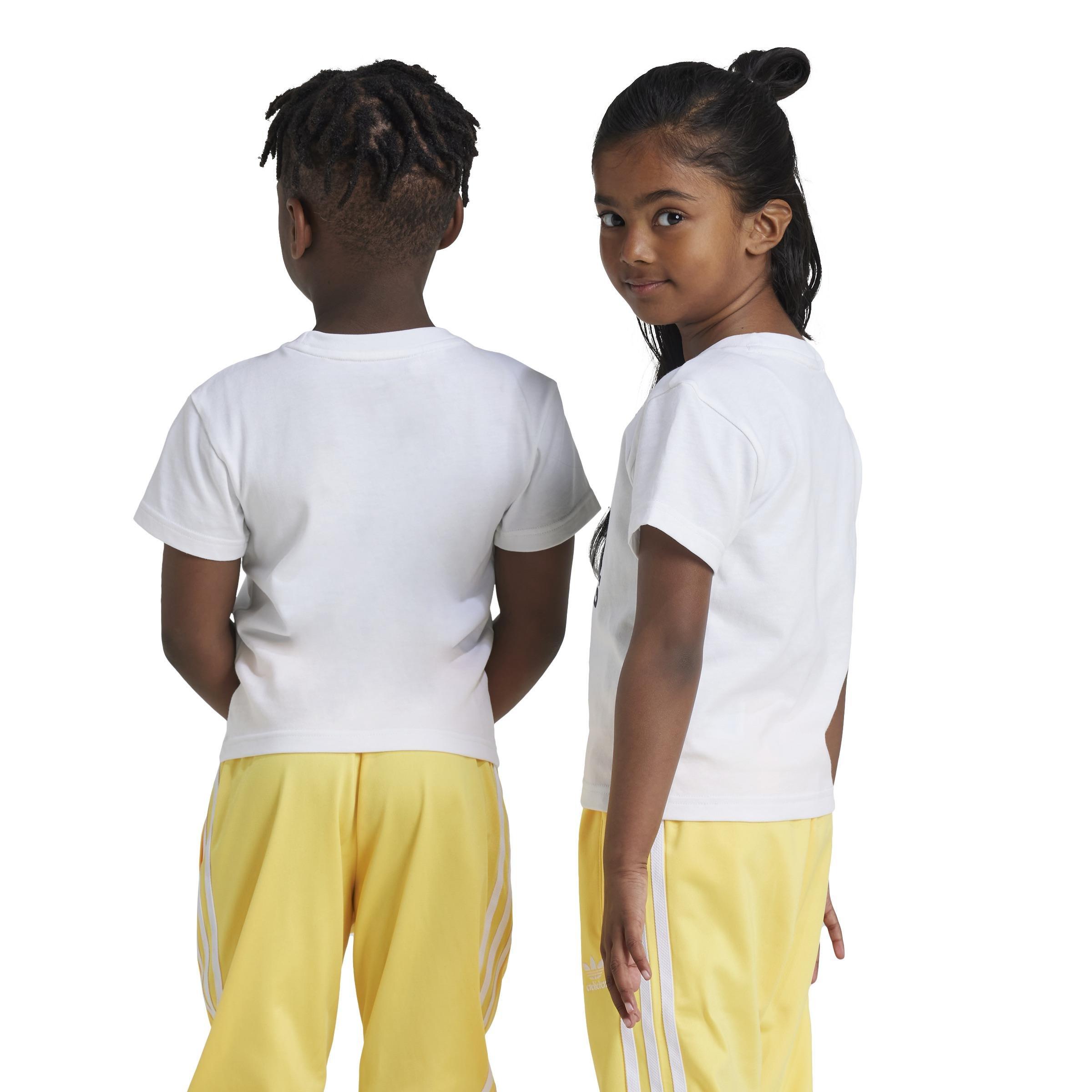 Unisex Kids Adicolor Trefoil T-Shirt, White, A901_ONE, medium